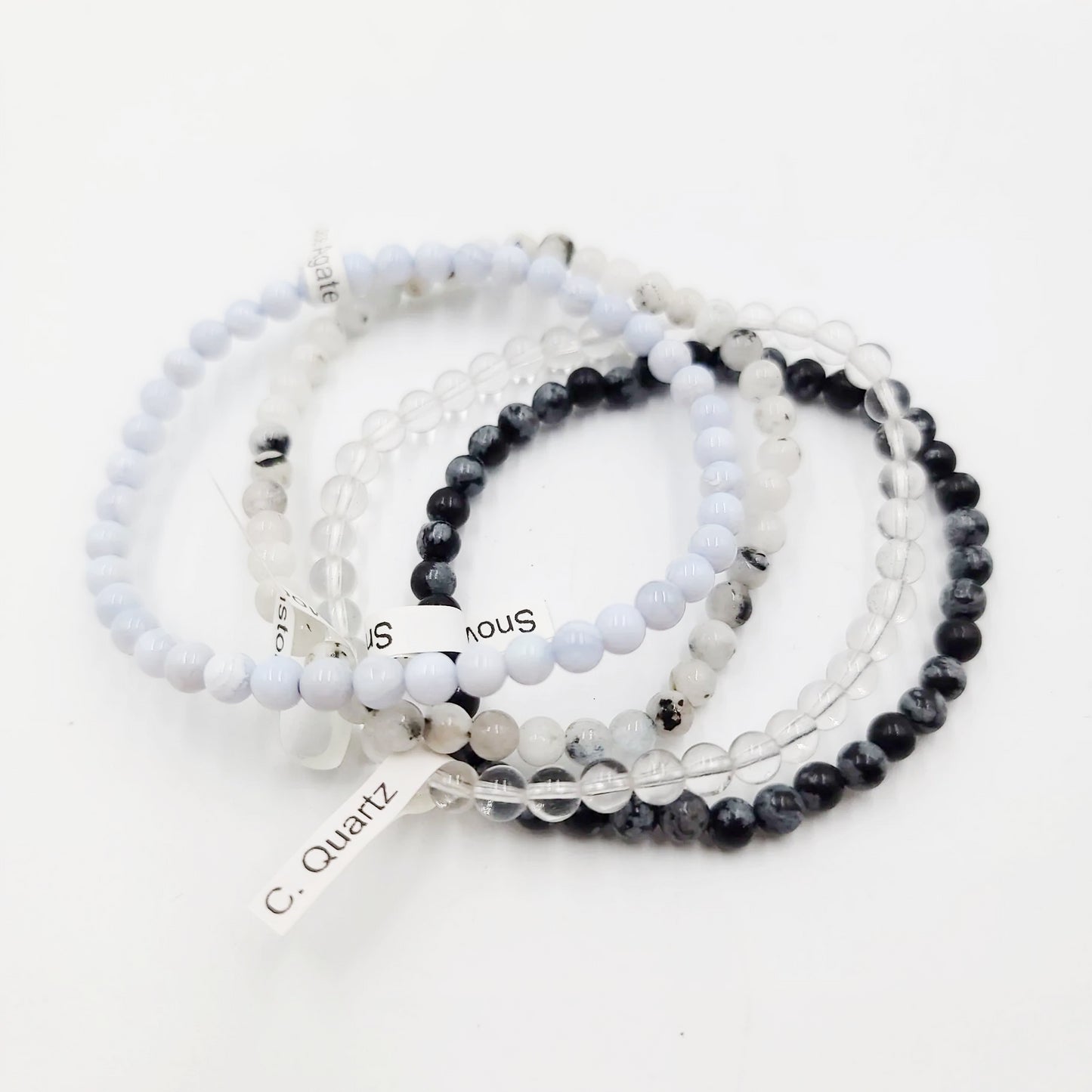 Stay Elevated - Intuition Bracelet Set 4mm Bead Bracelets - Elevated Metaphysical