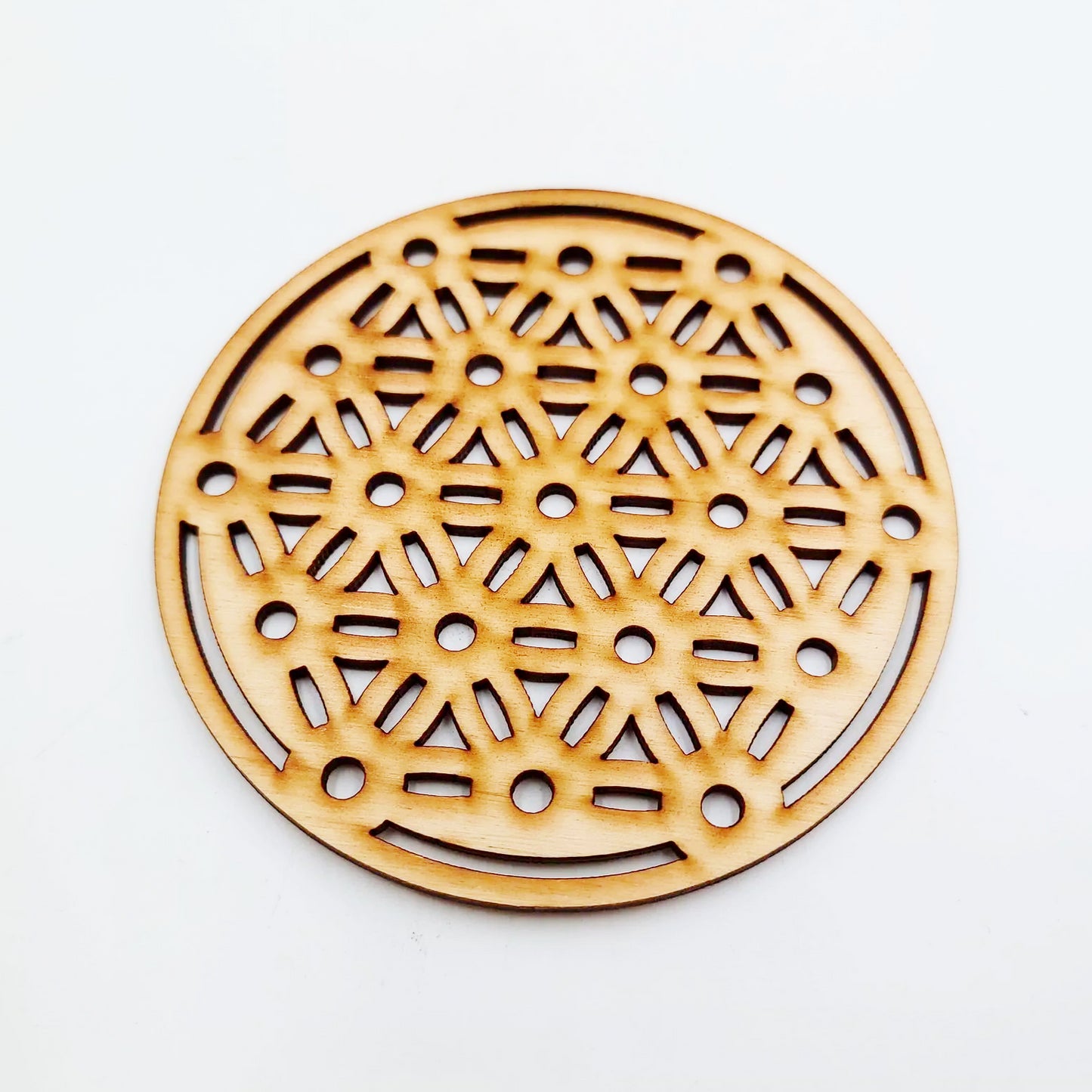 Wood Display Wooden Coaster Plate 4.5" 155mm - Elevated Metaphysical