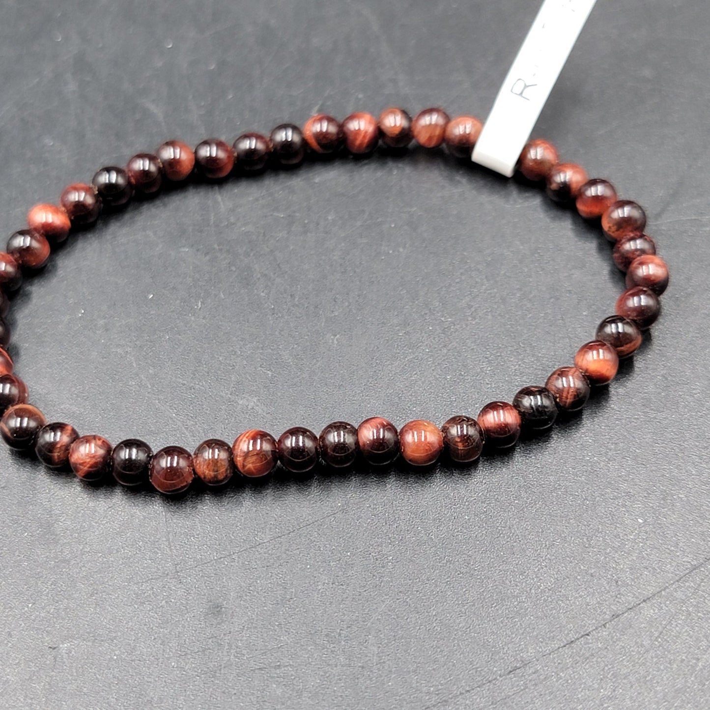 Red Tiger Eye Bead Bracelet 4mm - Elevated Metaphysical