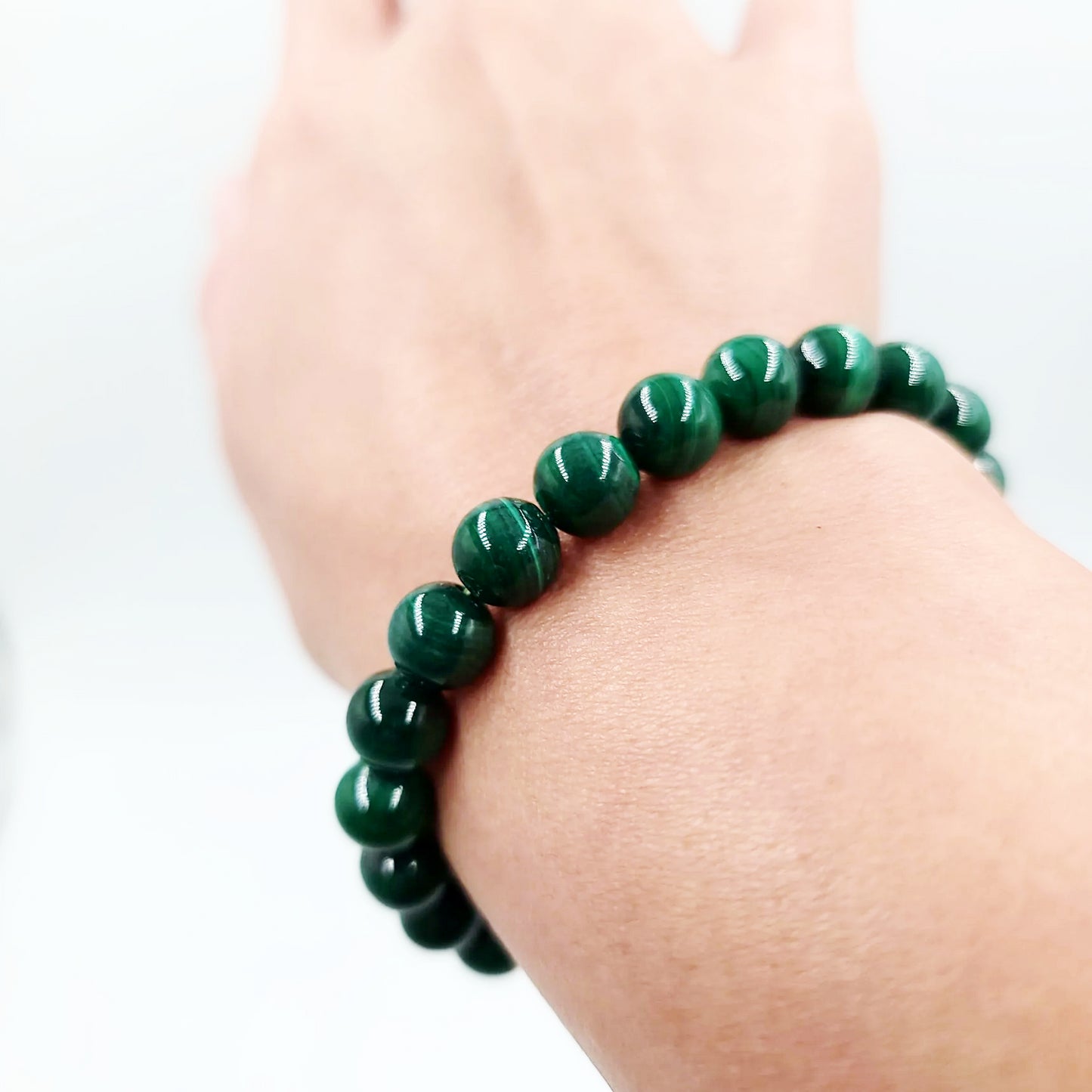 Malachite Bead Bracelet 8mm