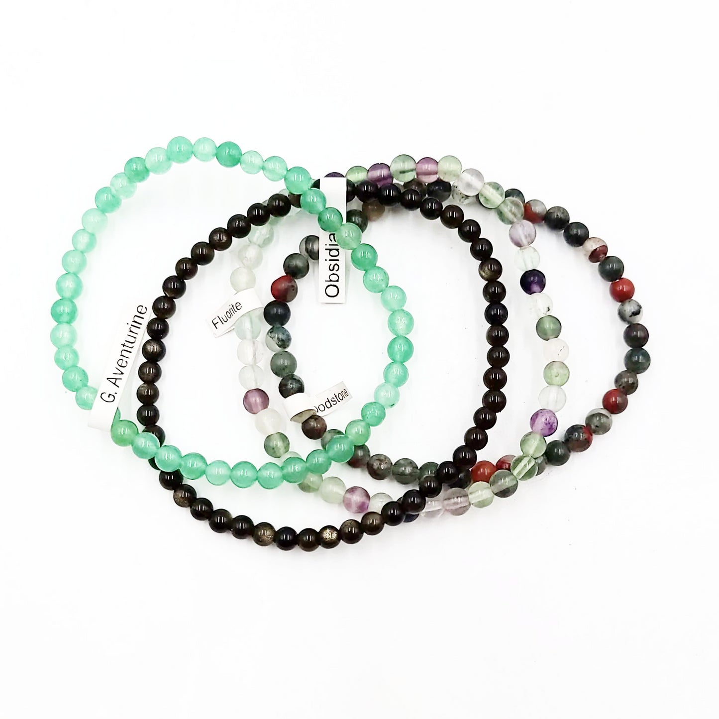 Breathe Easy - Allergy Bracelet Set 4mm Bead Bracelets