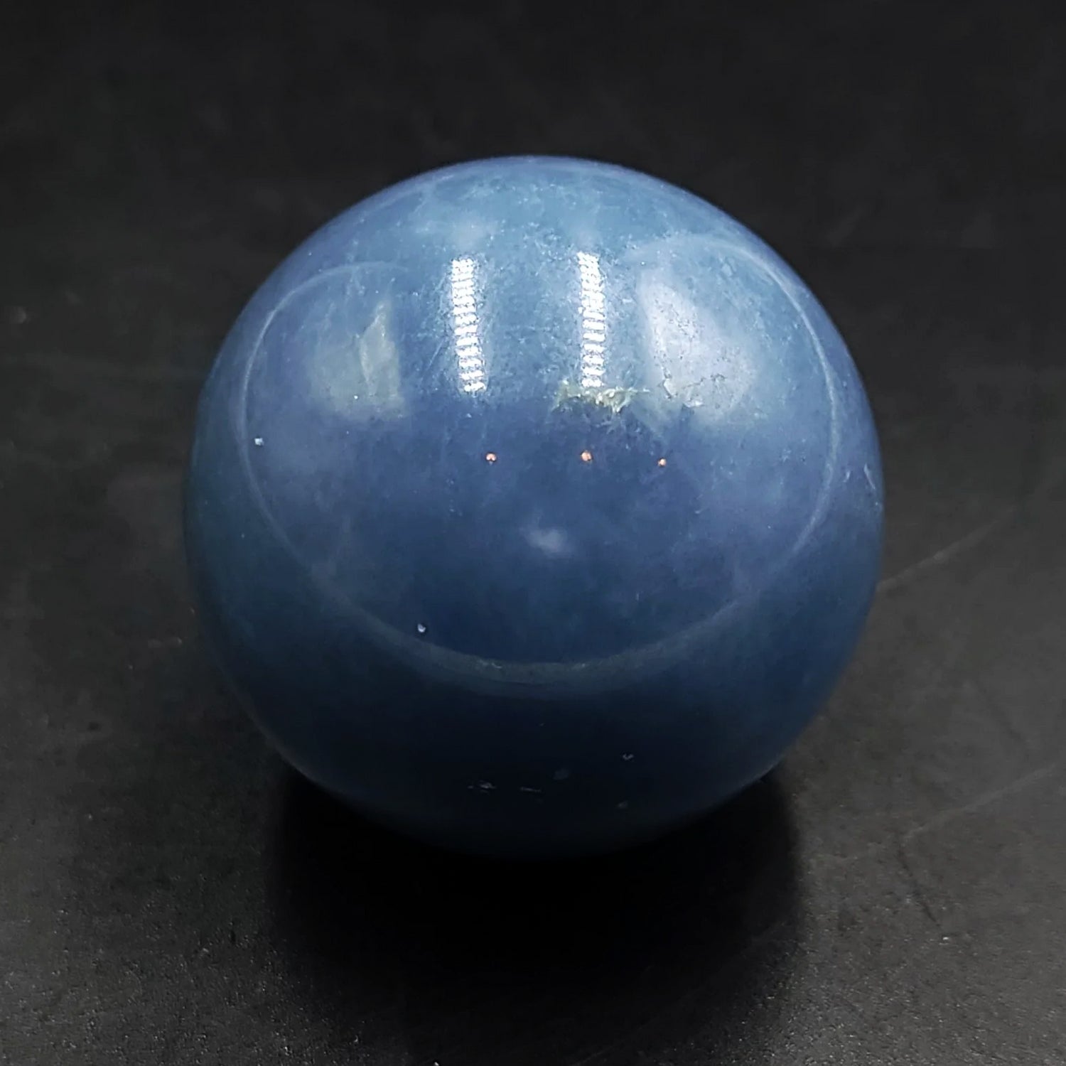 Angelite Sphere 45mm 1.8" 135g 4.8oz - Elevated Metaphysical