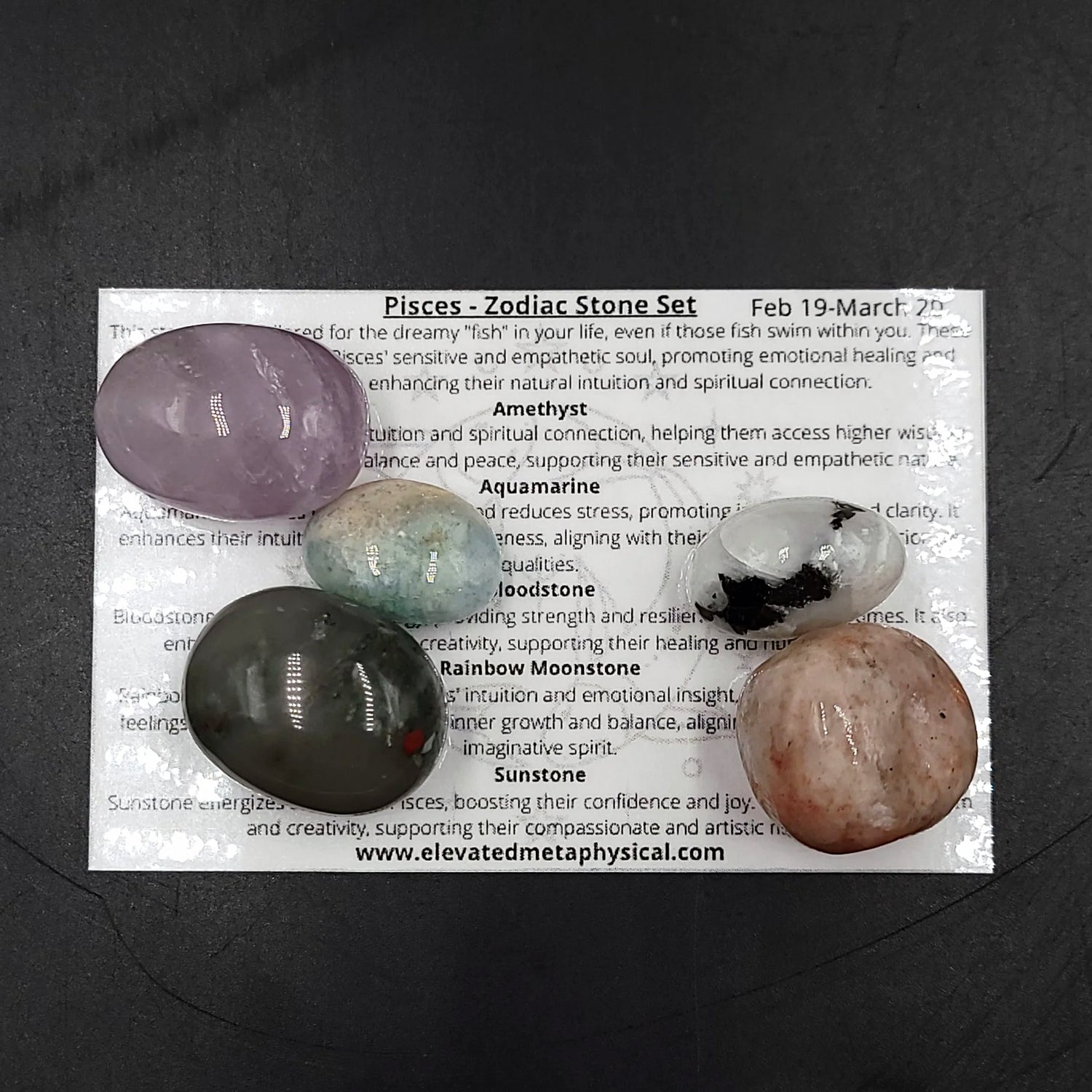 Pisces - Zodiac Stone Set - Elevated Metaphysical