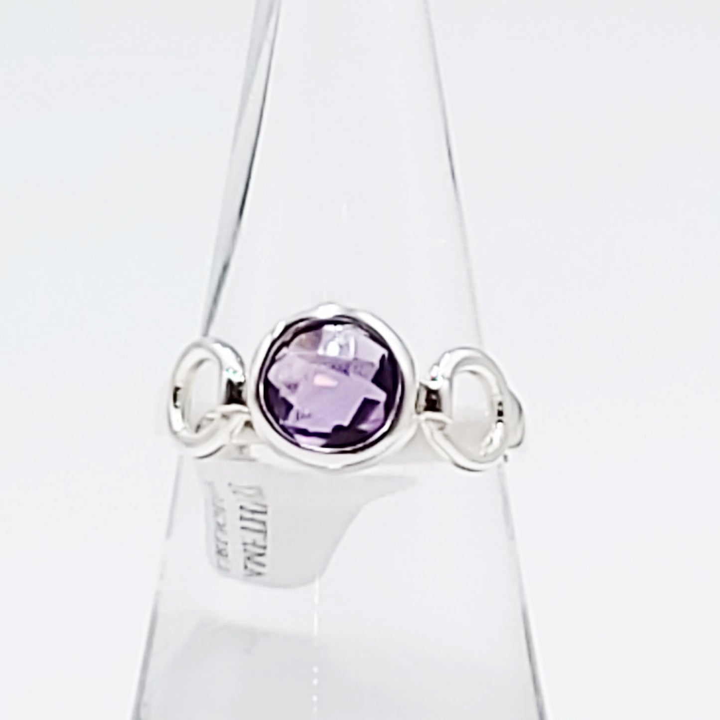 Amethyst Infinity Ring Sterling Silver Size 8