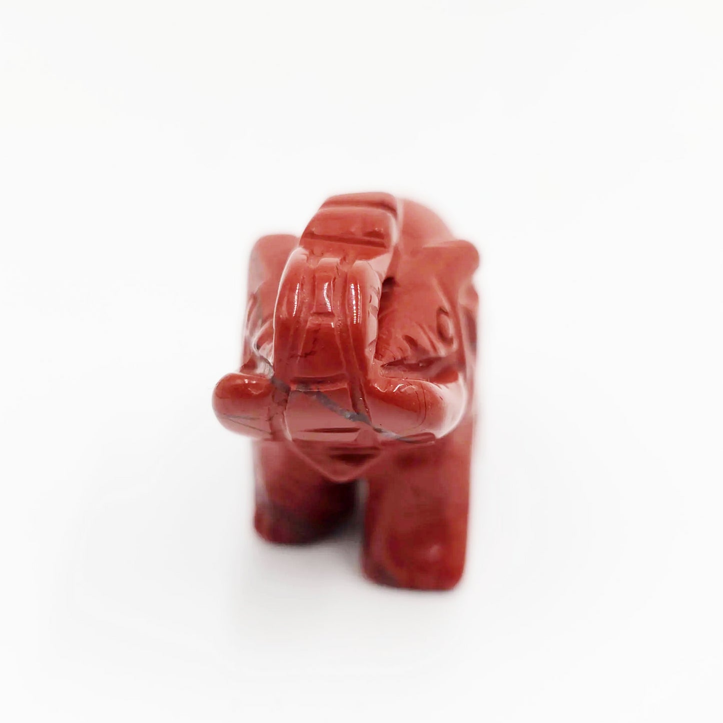 Red Jasper Elephant Figurine 2" 50mm - Elevated Metaphysical