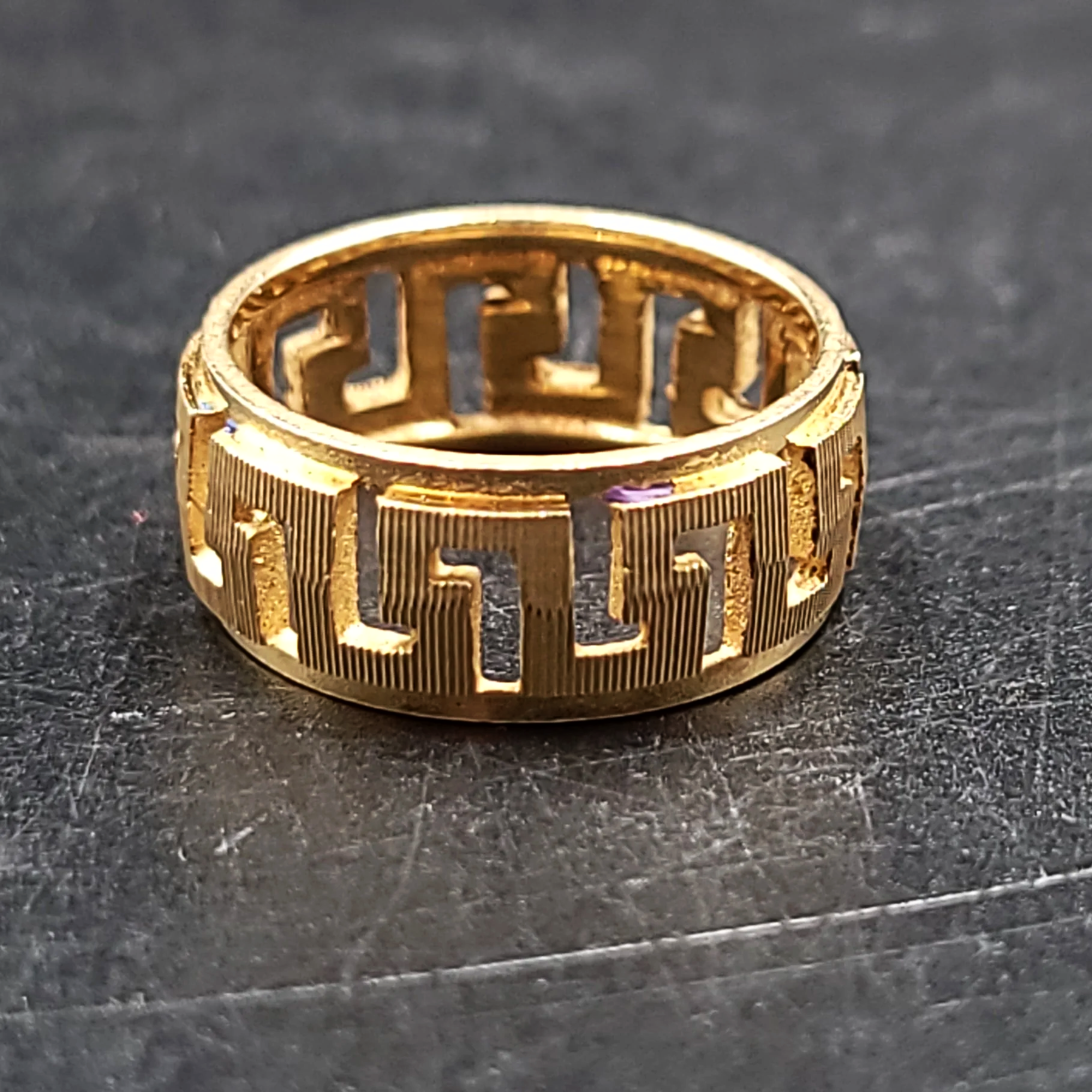 14kt Greek Key Ring Yellow Gold Band Size 6 - Elevated Metaphysical