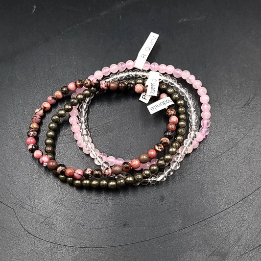 For the Love and Money - Love & Money Bracelet Set 4mm Bead Bracelets - Elevated Metaphysical