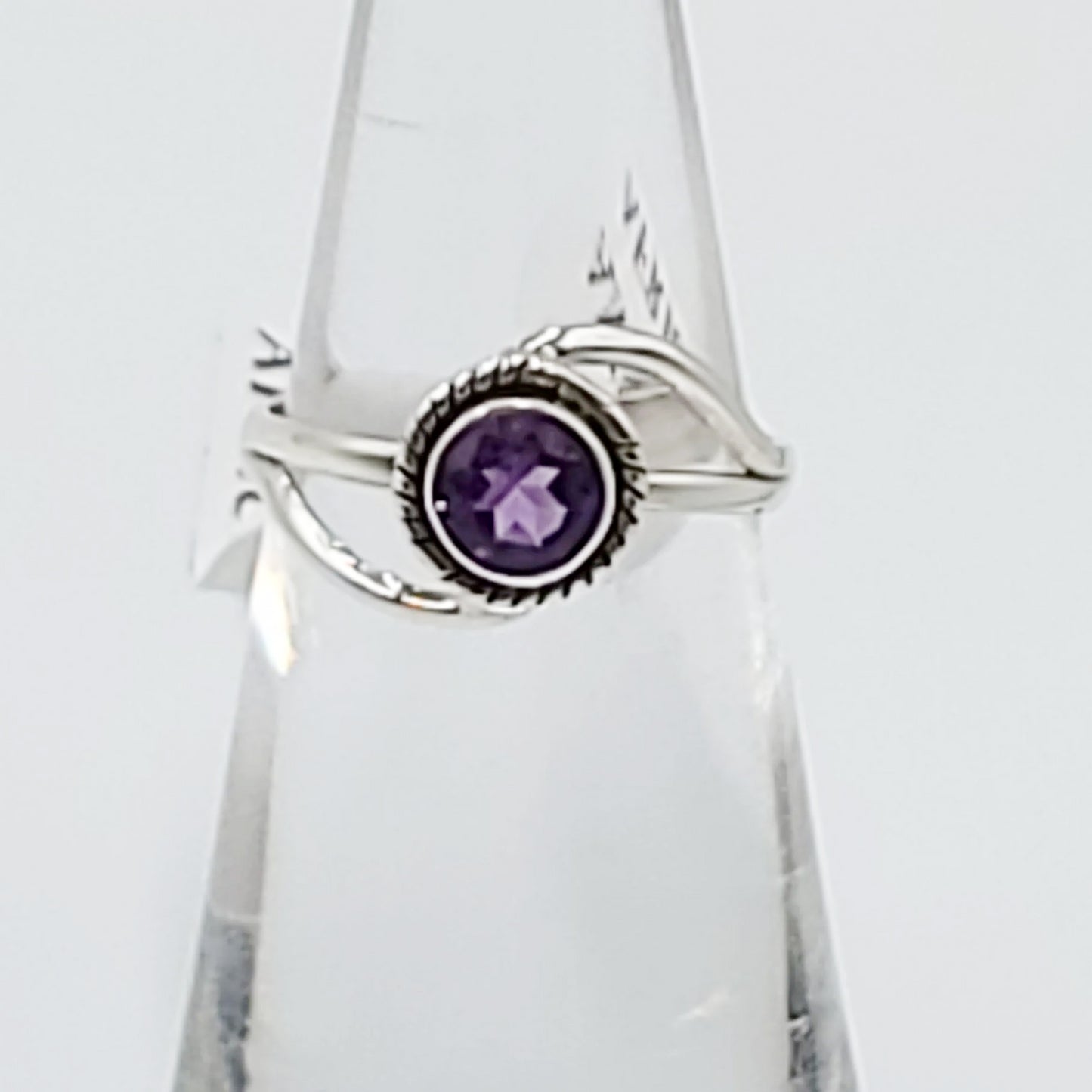 Amethyst Infinity Ring Sterling Silver Size 5