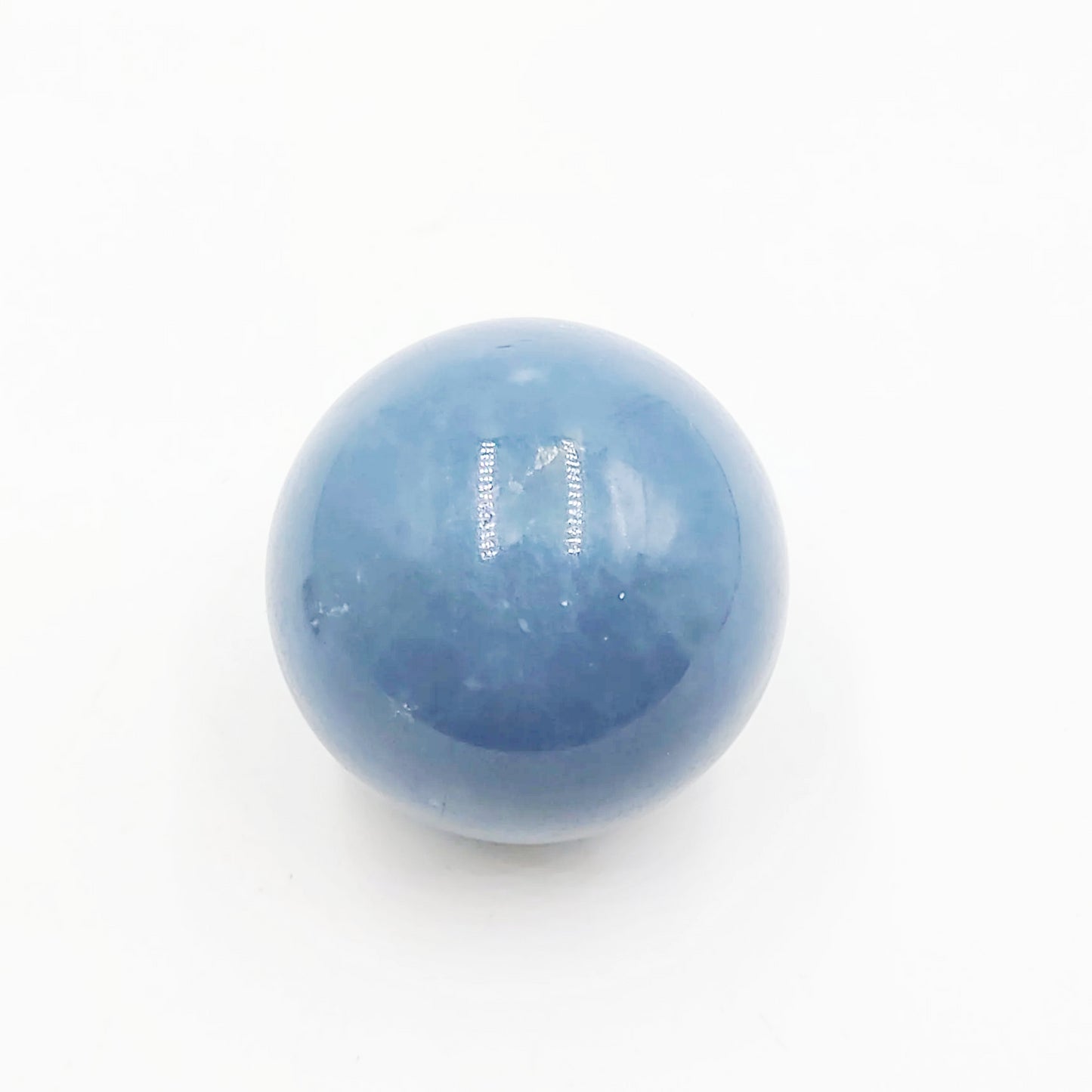 Angelite Sphere 45mm 1.8" 135g 4.8oz - Elevated Metaphysical