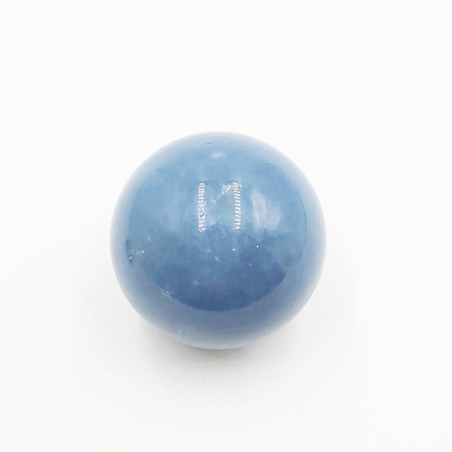 Angelite Sphere 45mm 1.8" 135g 4.8oz - Elevated Metaphysical