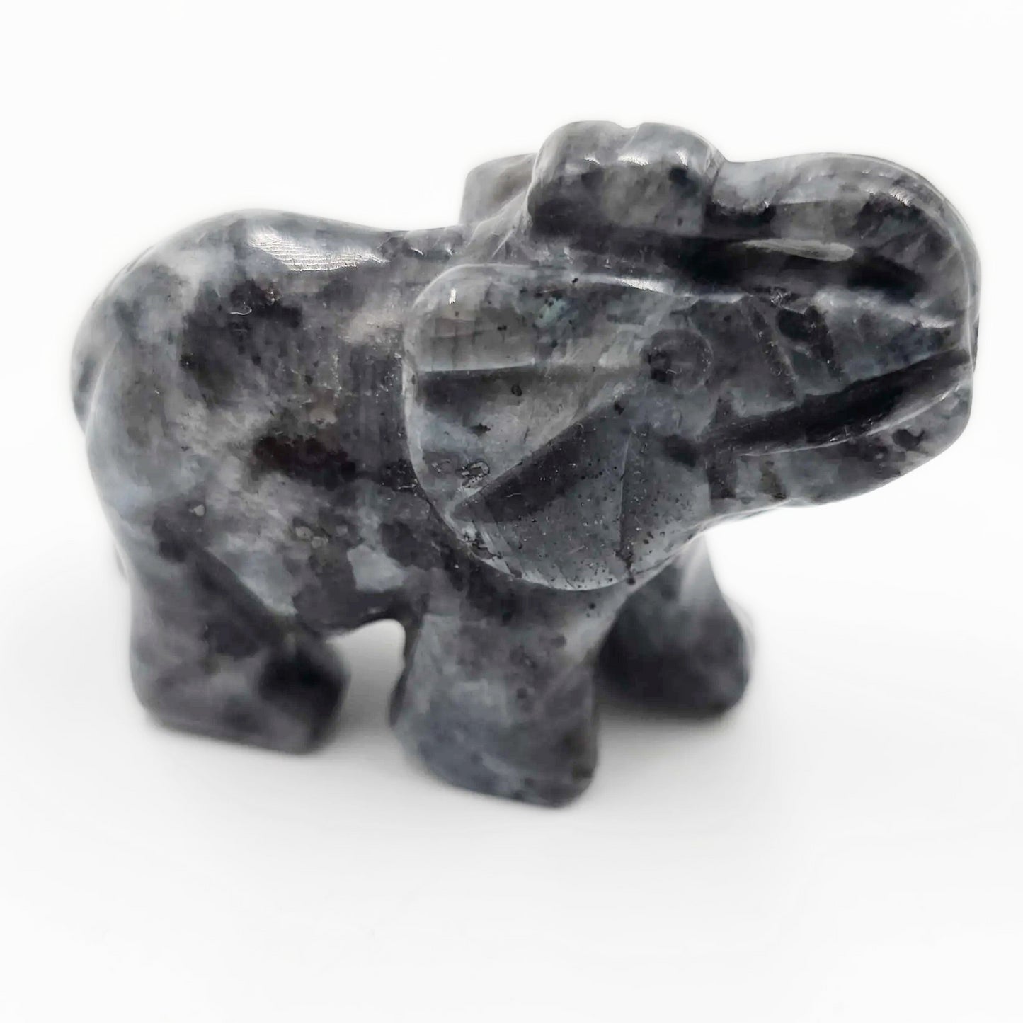 Labradorite Elephant Figurine 2" 50mm