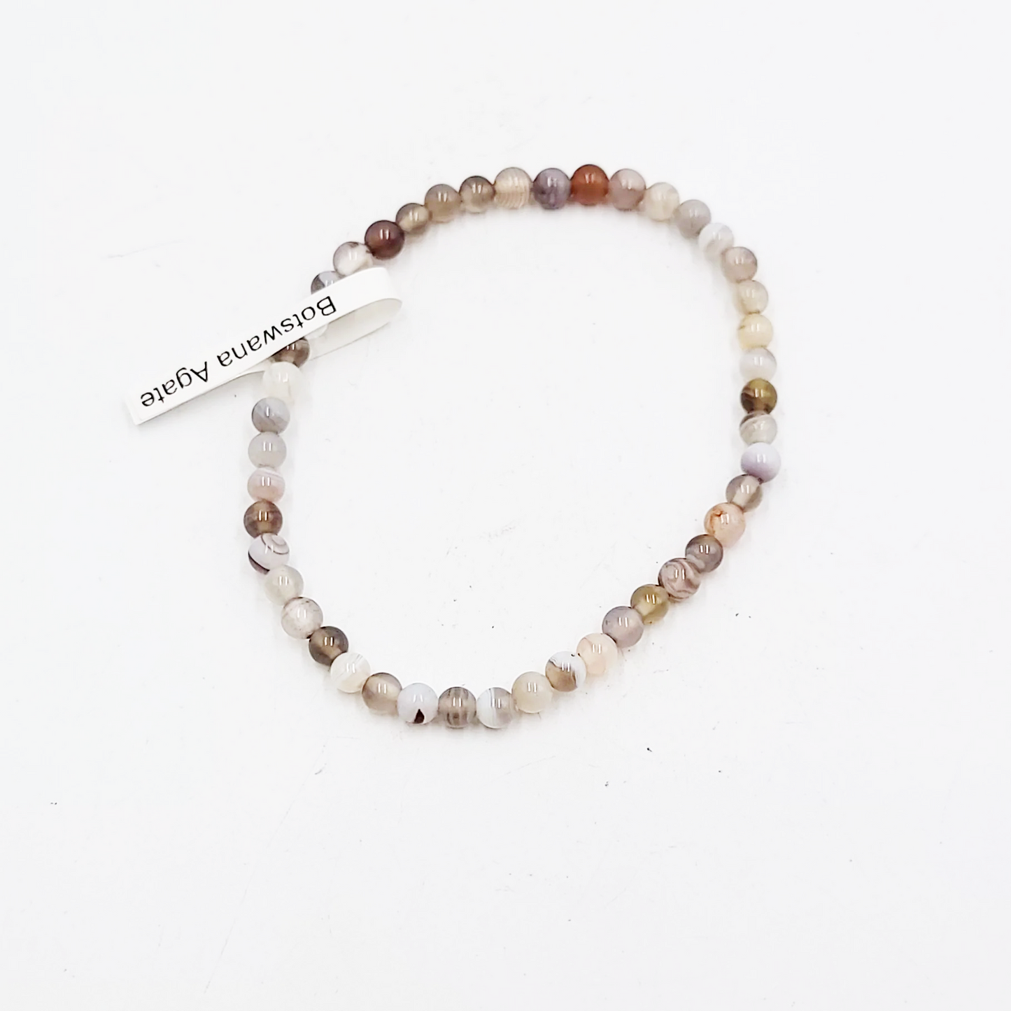 Botswana Agate Bracelet 4mm Bead Bracelet