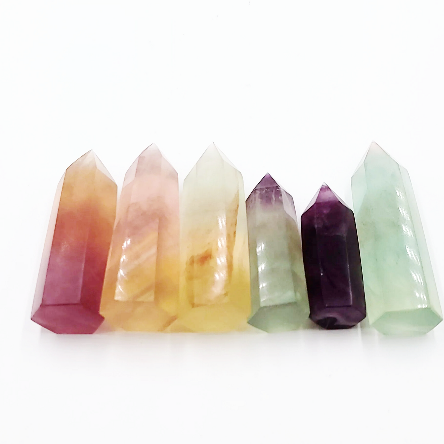 Rainbow Fluorite Tower Point 75mm 3"