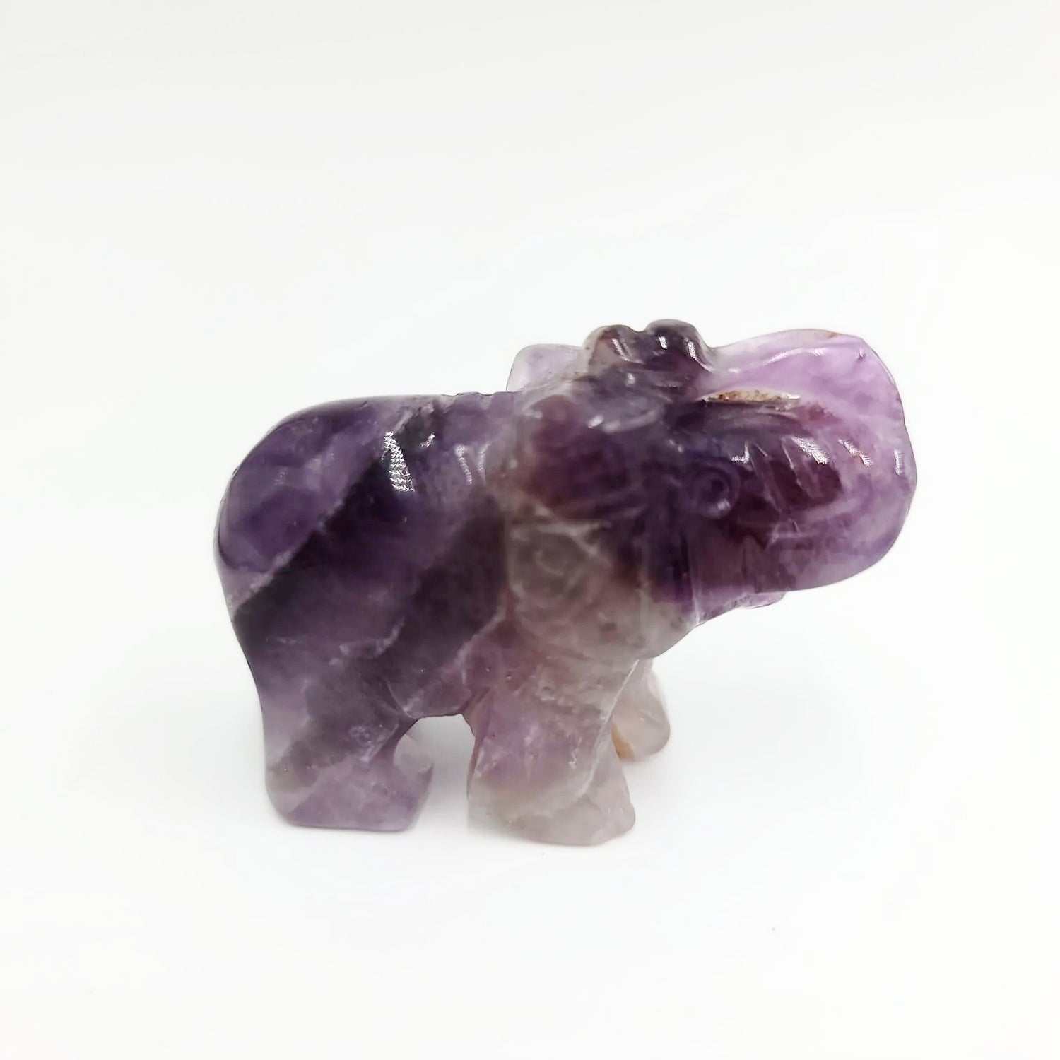 Amethyst Elephant Figurine 2" 50mm - Elevated Metaphysical