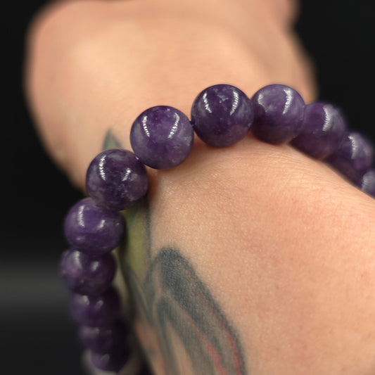 Lepidolite Bead Bracelet 8mm