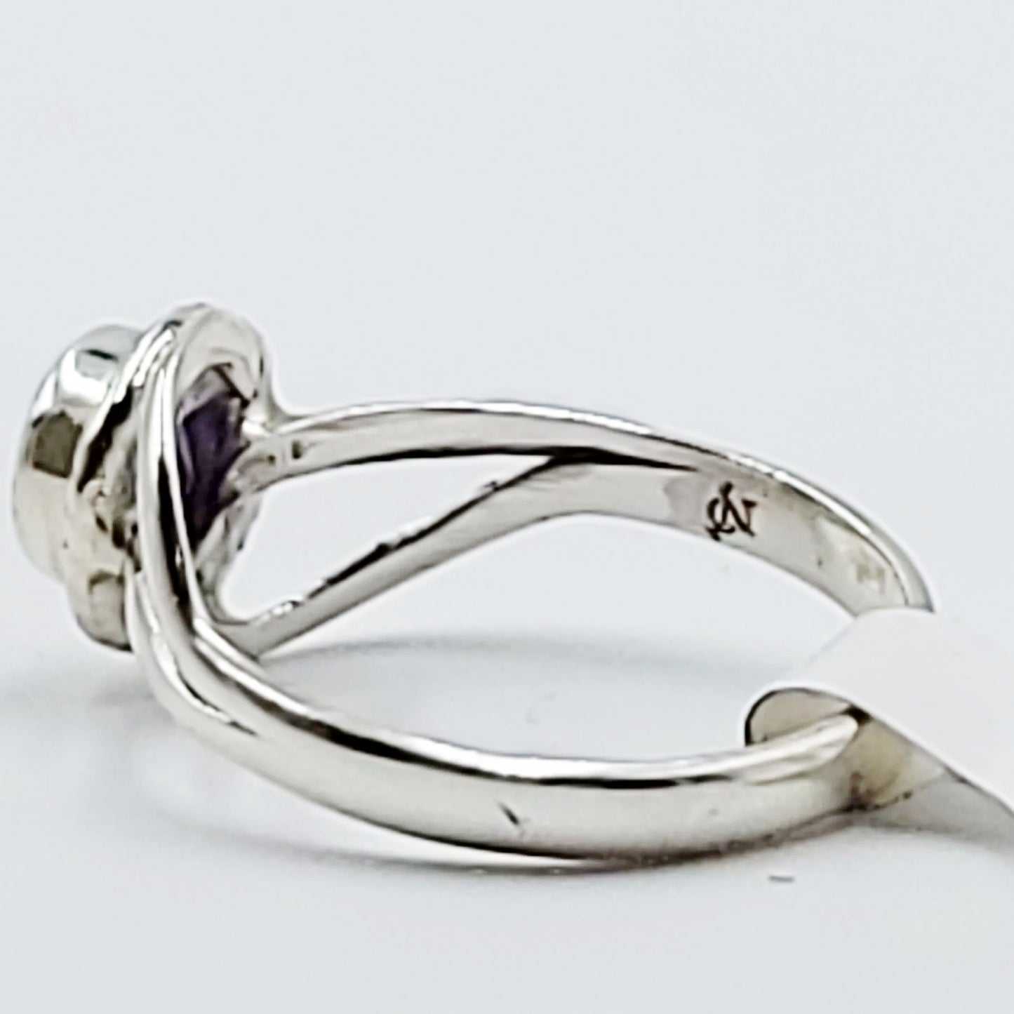 Amethyst Infinity Ring Sterling Silver Size 5