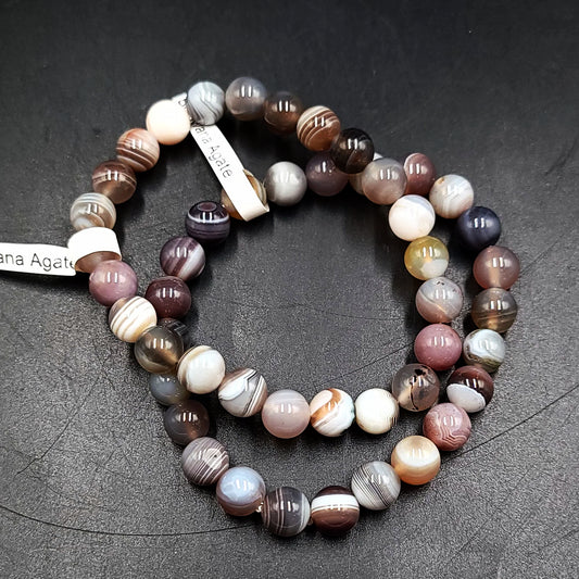 Botswana Agate Bracelet 8mm Bead Bracelet