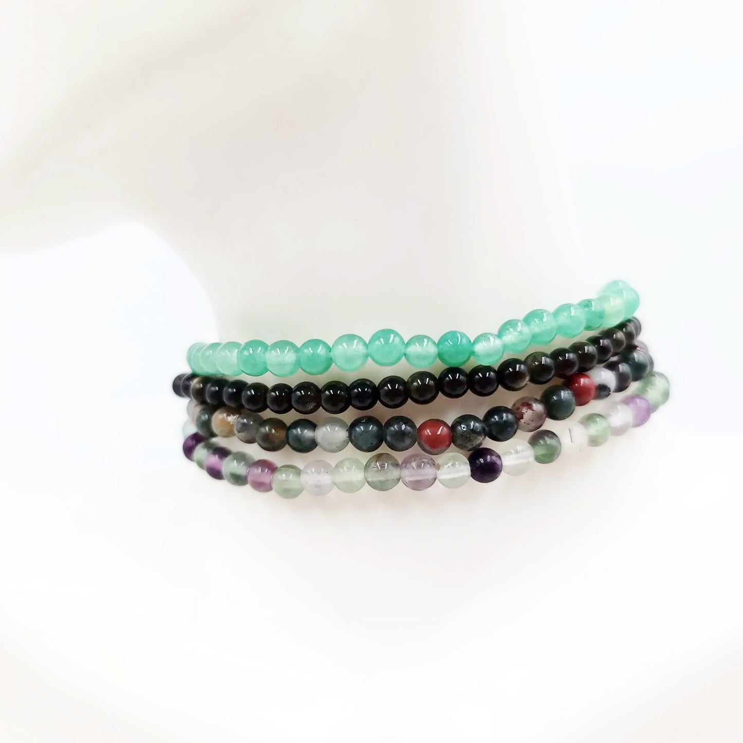 Breathe Easy - Allergy Bracelet Set 4mm Bead Bracelets