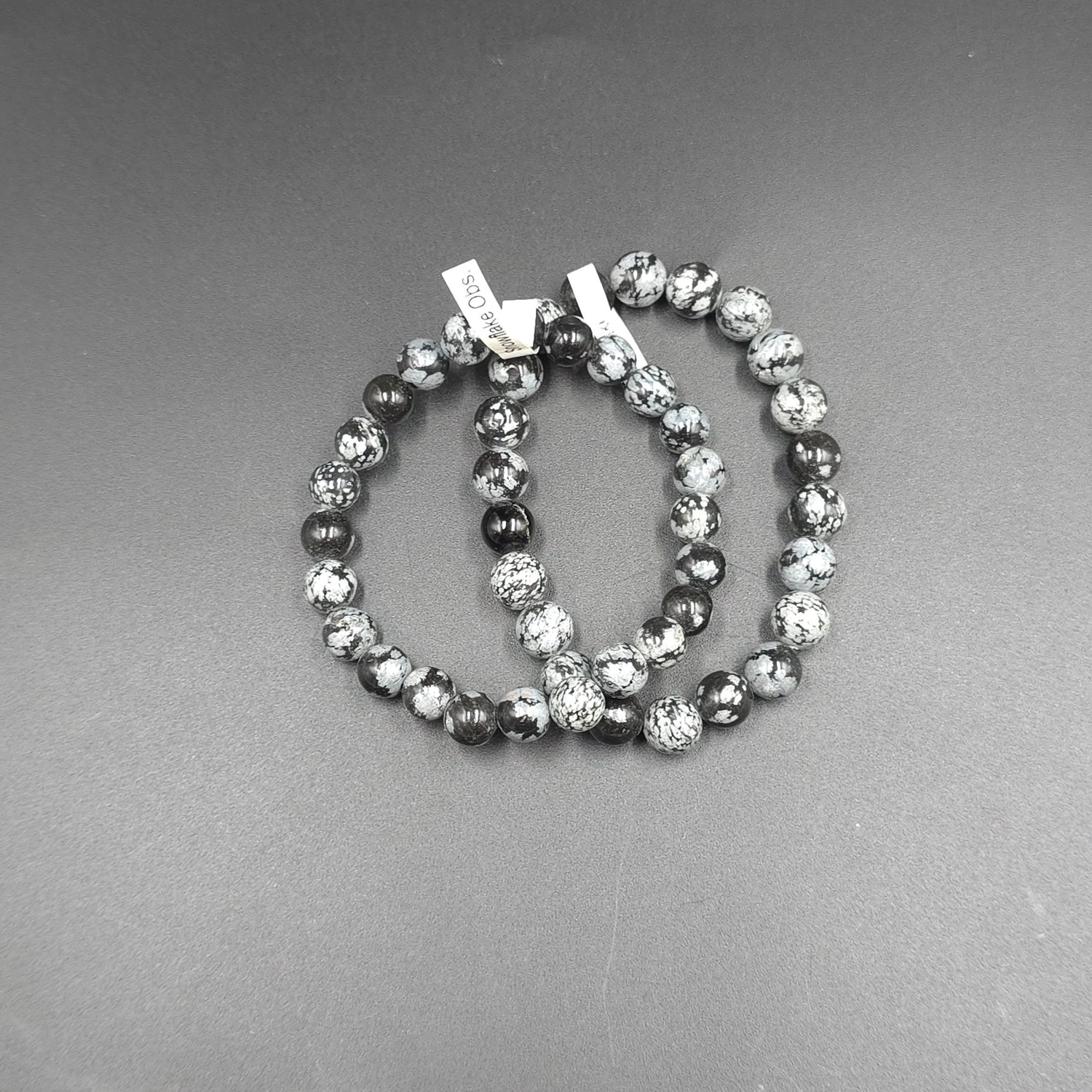 Snowflake Obsidian Bead Bracelet 8mm - Elevated Metaphysical