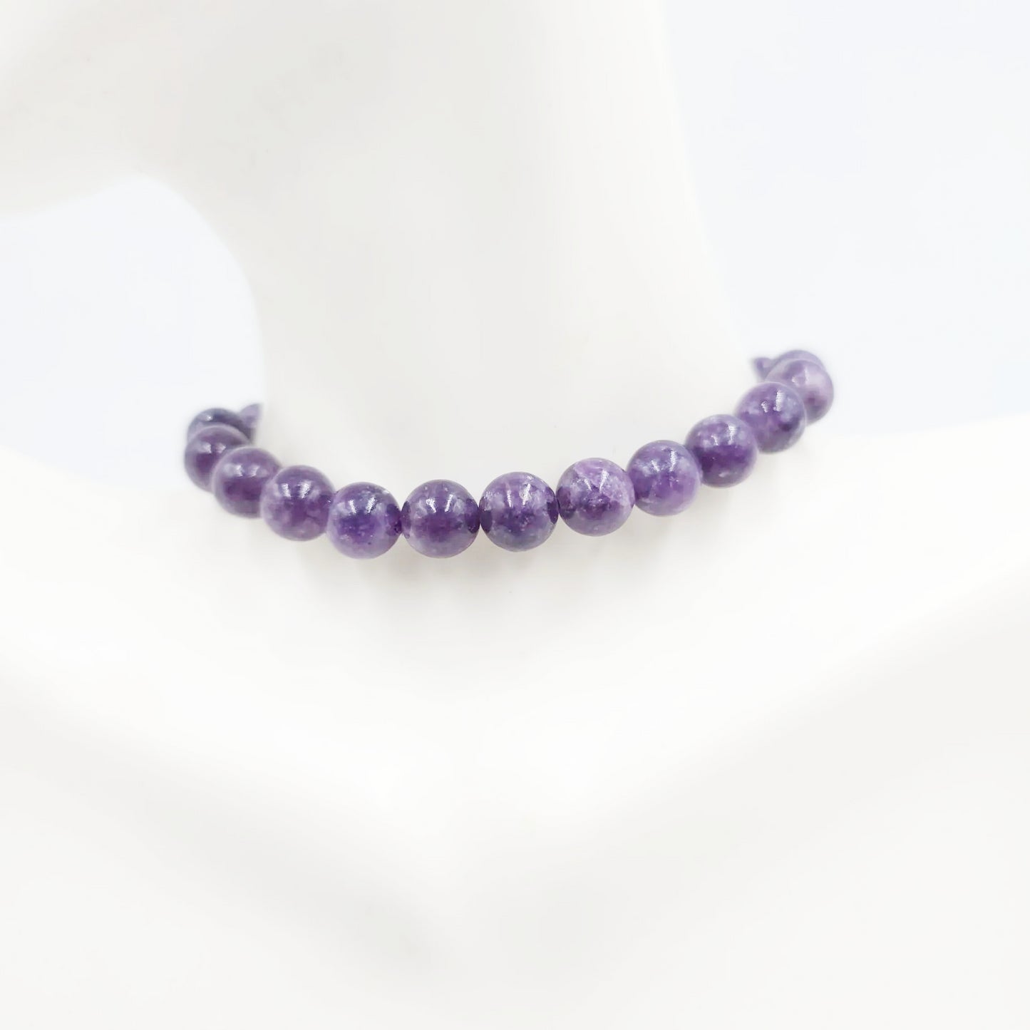 Lepidolite Bead Bracelet 8mm