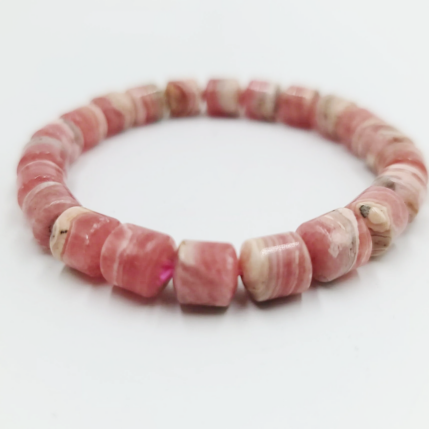 Rhodochrosite Bracelet Tube Bead 8mm