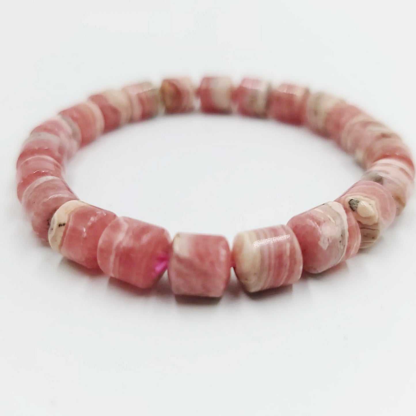 Rhodochrosite Bracelet Tube Bead 8mm