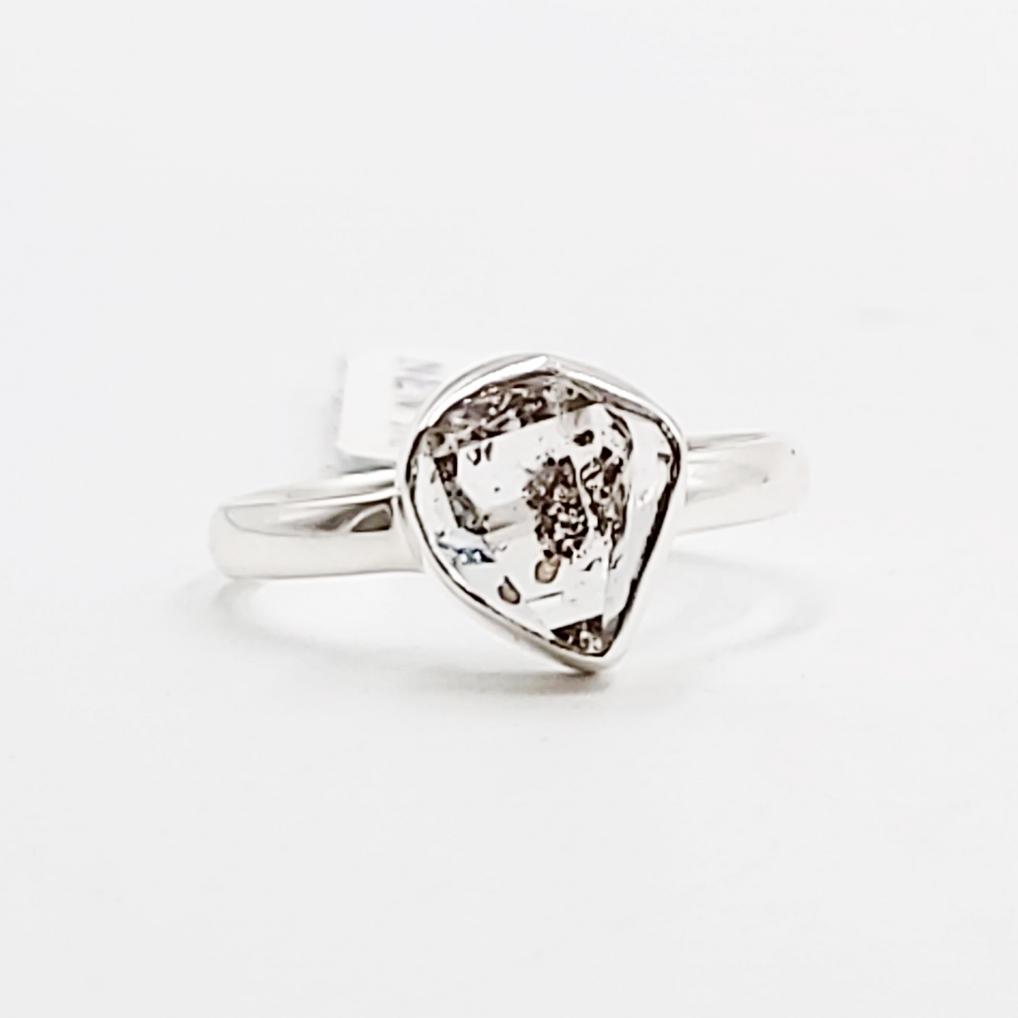 Herkimer Diamond Ring Sterling Silver Band Size 9