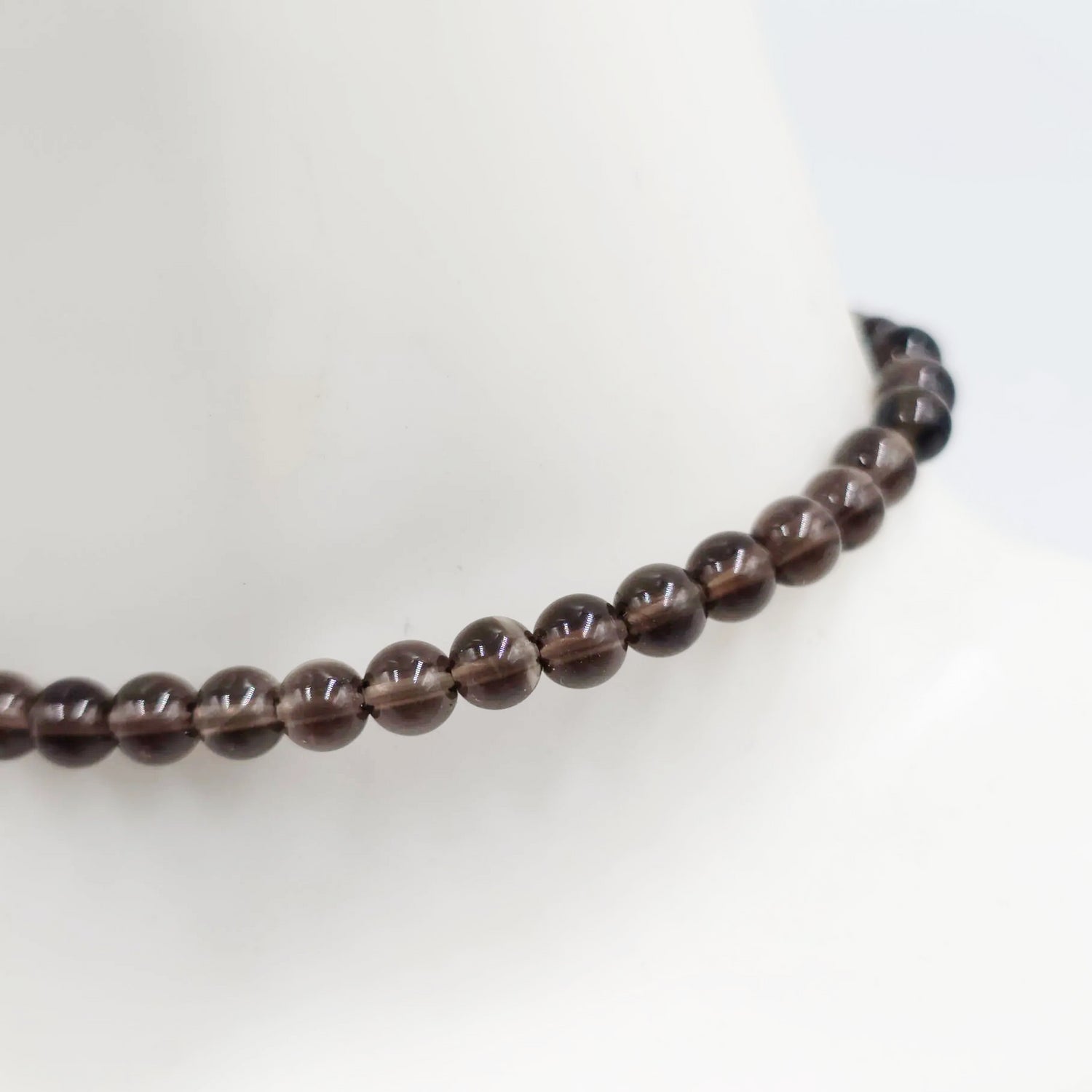 Smoky Quartz Bead Bracelet 4mm - Elevated Metaphysical