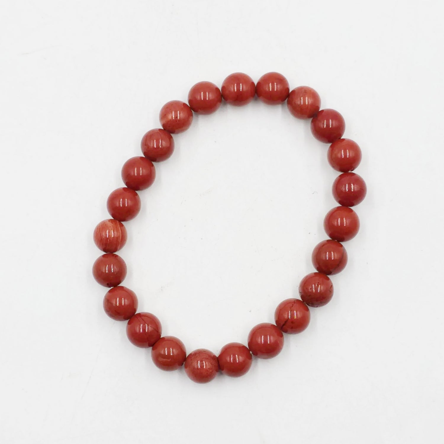 Red Jasper Bead Bracelet 8mm - Elevated Metaphysical