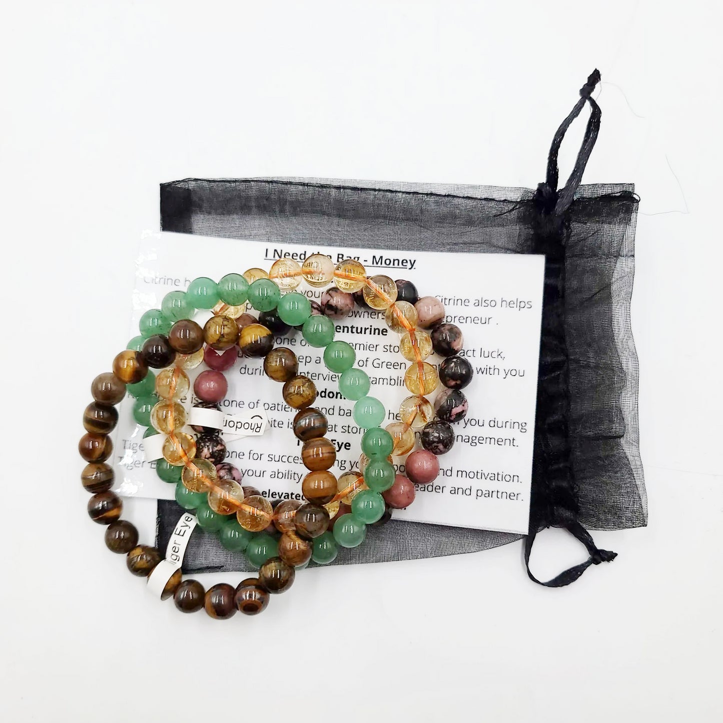 I Need the Bag - Money Bracelet Set 8mm Bead Bracelets