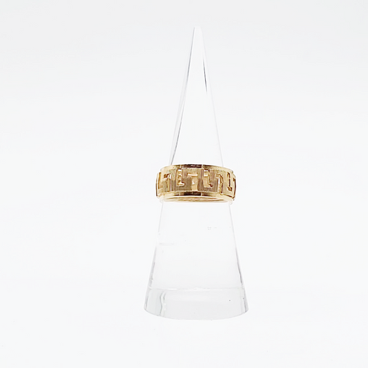 14kt Greek Key Ring Yellow Gold Band Size 6 - Elevated Metaphysical