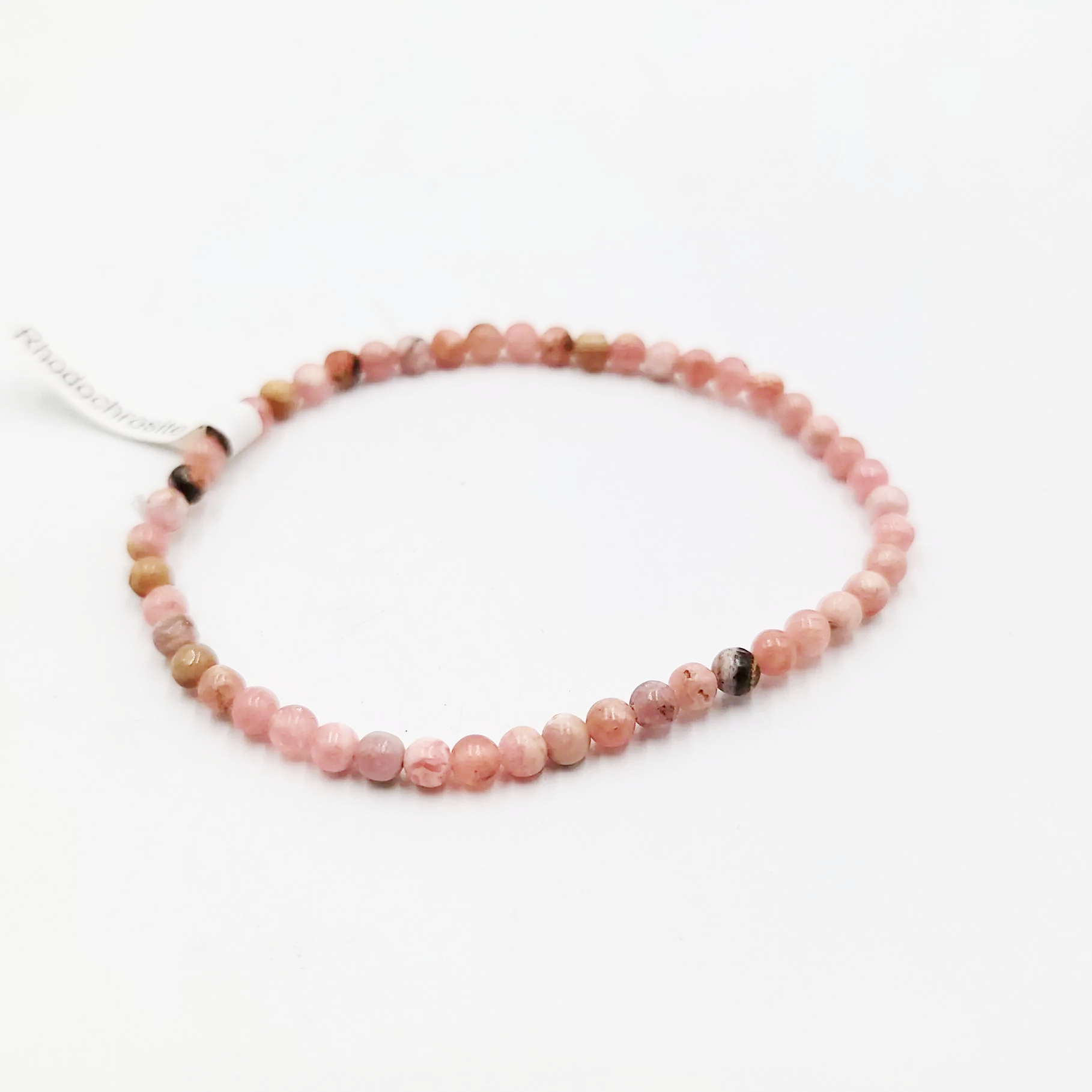 Rhodochrosite Bead Bracelet 4mm - Elevated Metaphysical
