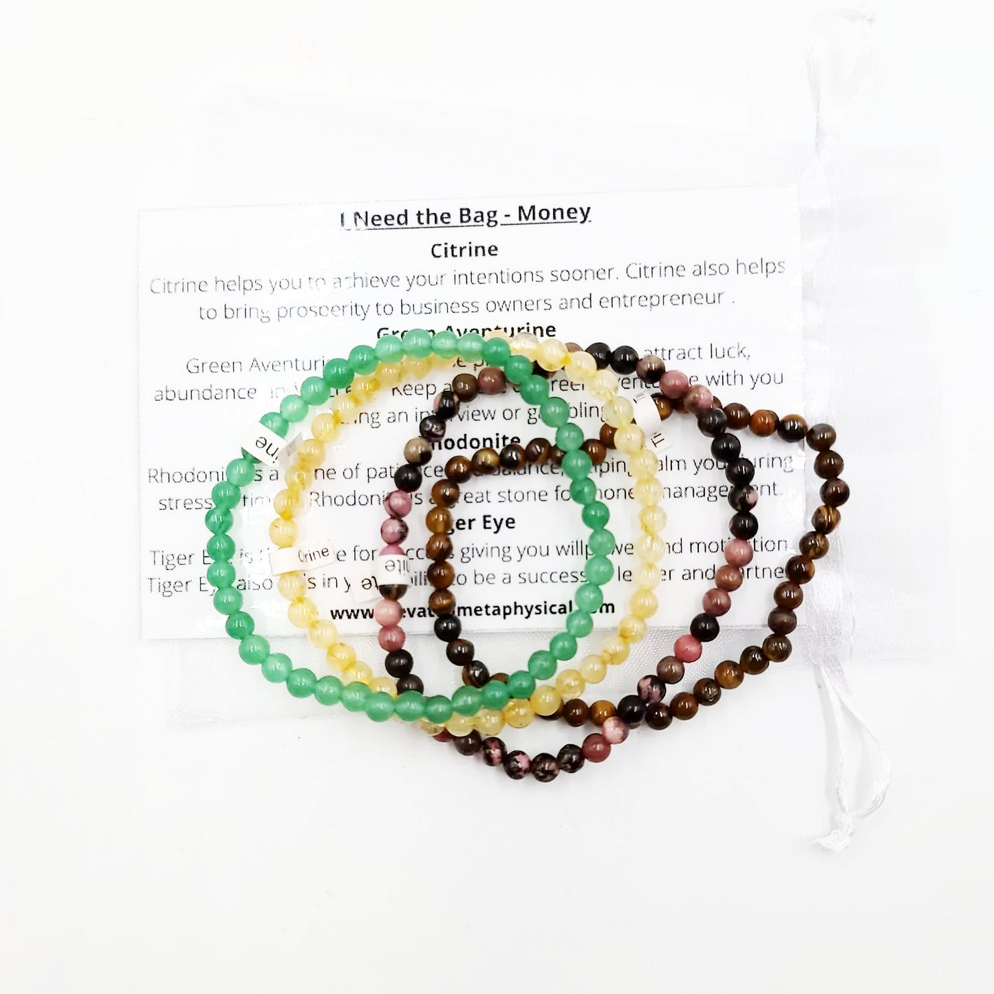 I Need the Bag - Money Bracelet Set 4mm Bead Bracelets