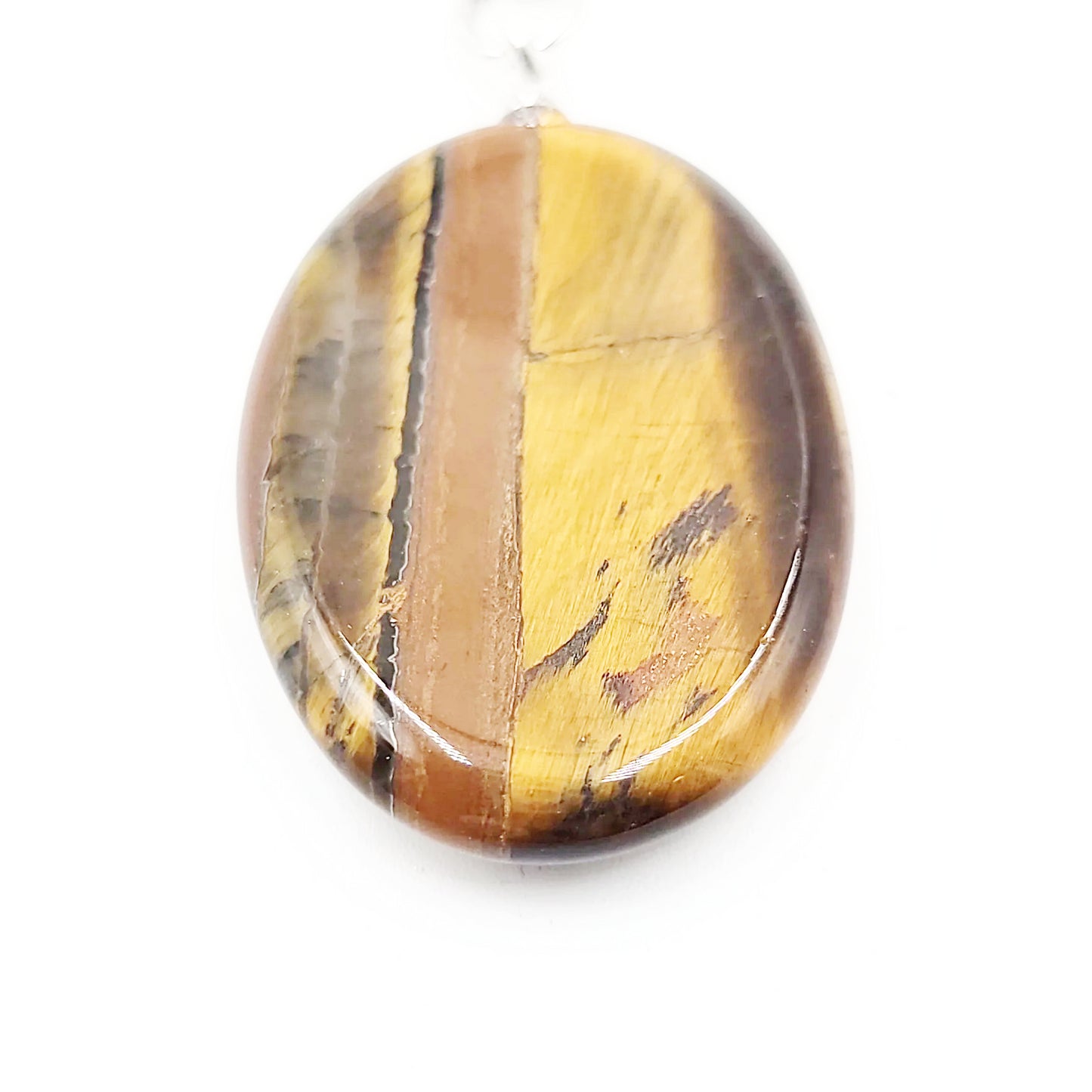 Tiger Eye Worry Stone Keychain