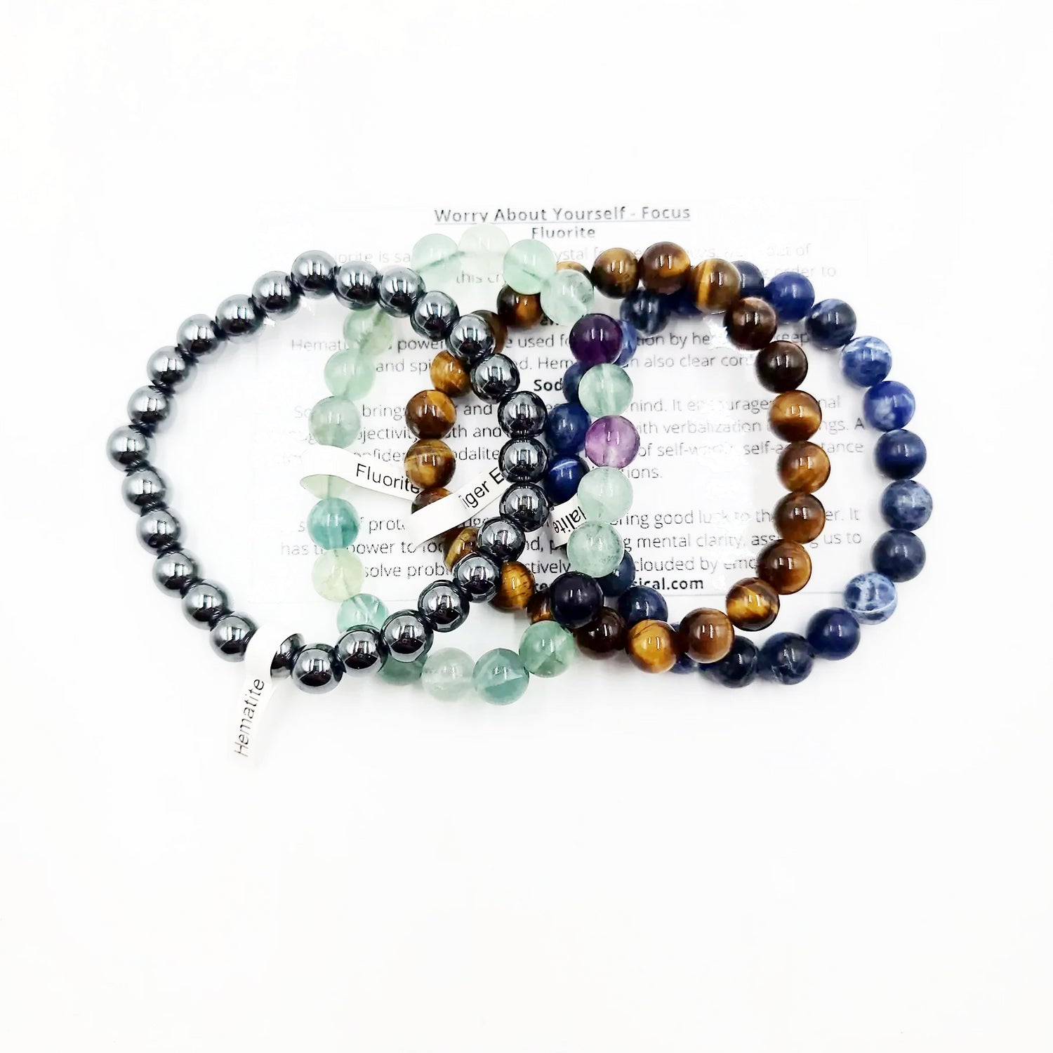 Worry About Yourself! - Focus Bracelet Set 8mm Bead Bracelet - Elevated Metaphysical