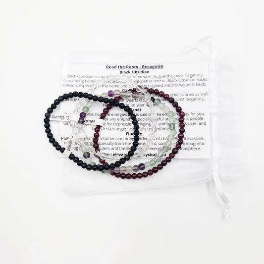 Read the Room - Recognize Bracelet Set 4mm Bead Bracelets