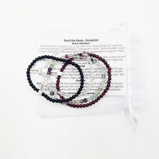Read the Room - Recognize Bracelet Set 4mm Bead Bracelets