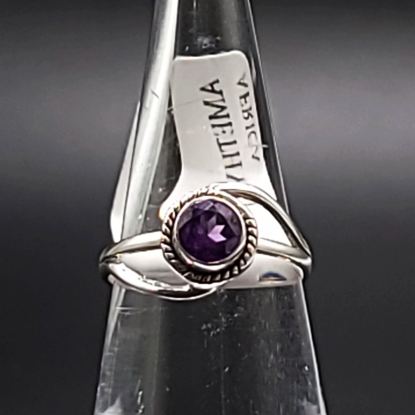 Amethyst Infinity Ring Sterling Silver Size 5