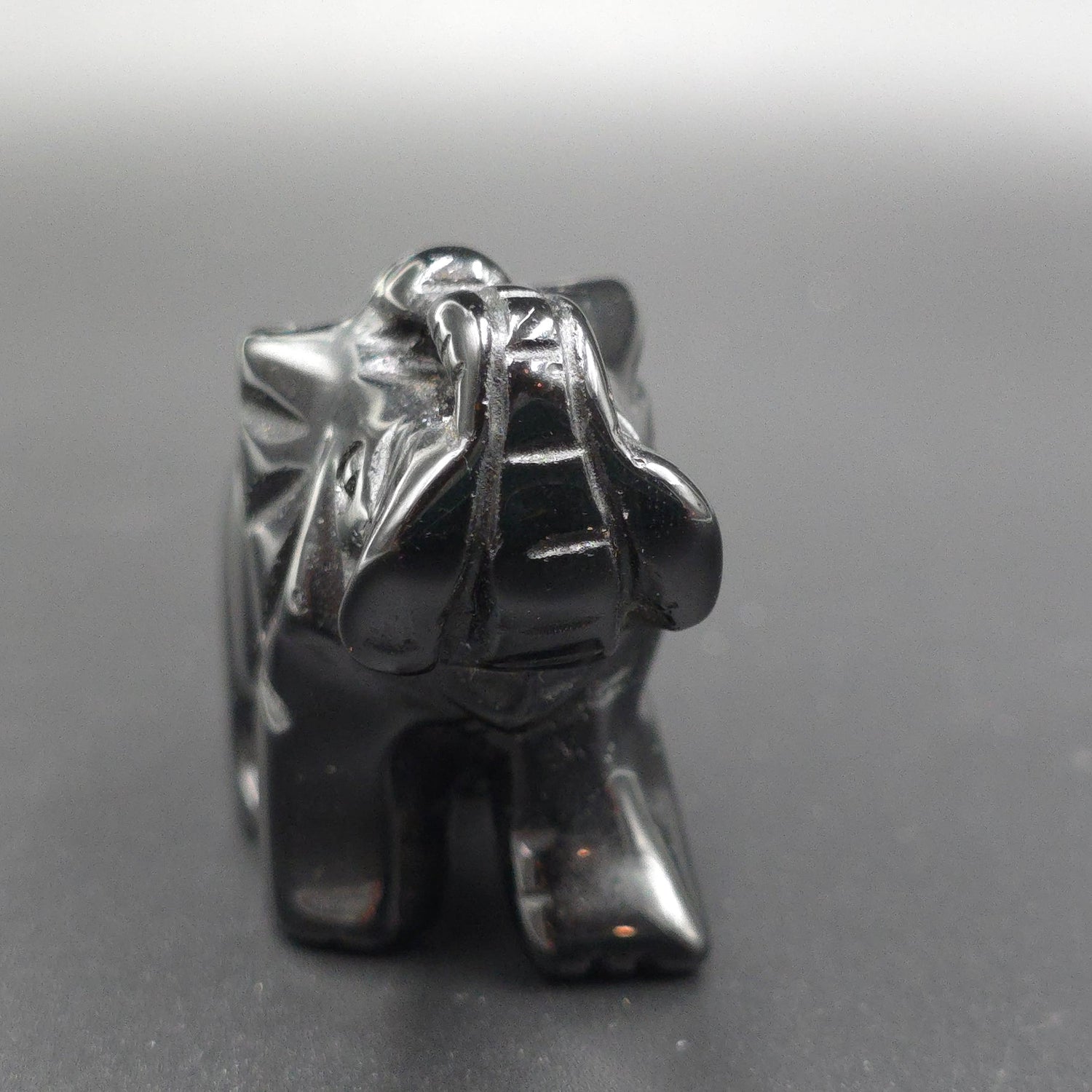 Black Onyx Elephant Figurine 2" 50mm - Elevated Metaphysical