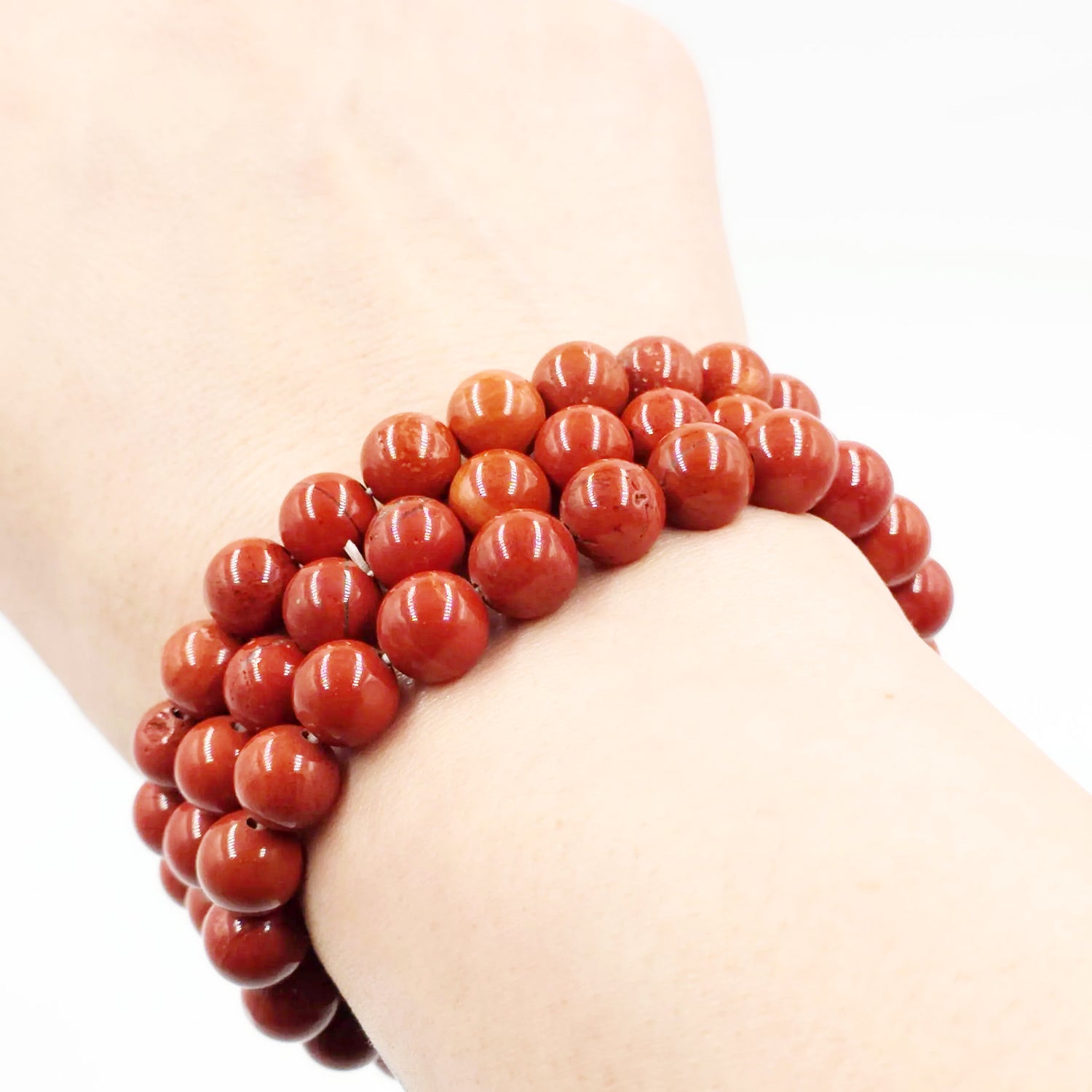 Red Jasper Bead Bracelet 8mm - Elevated Metaphysical