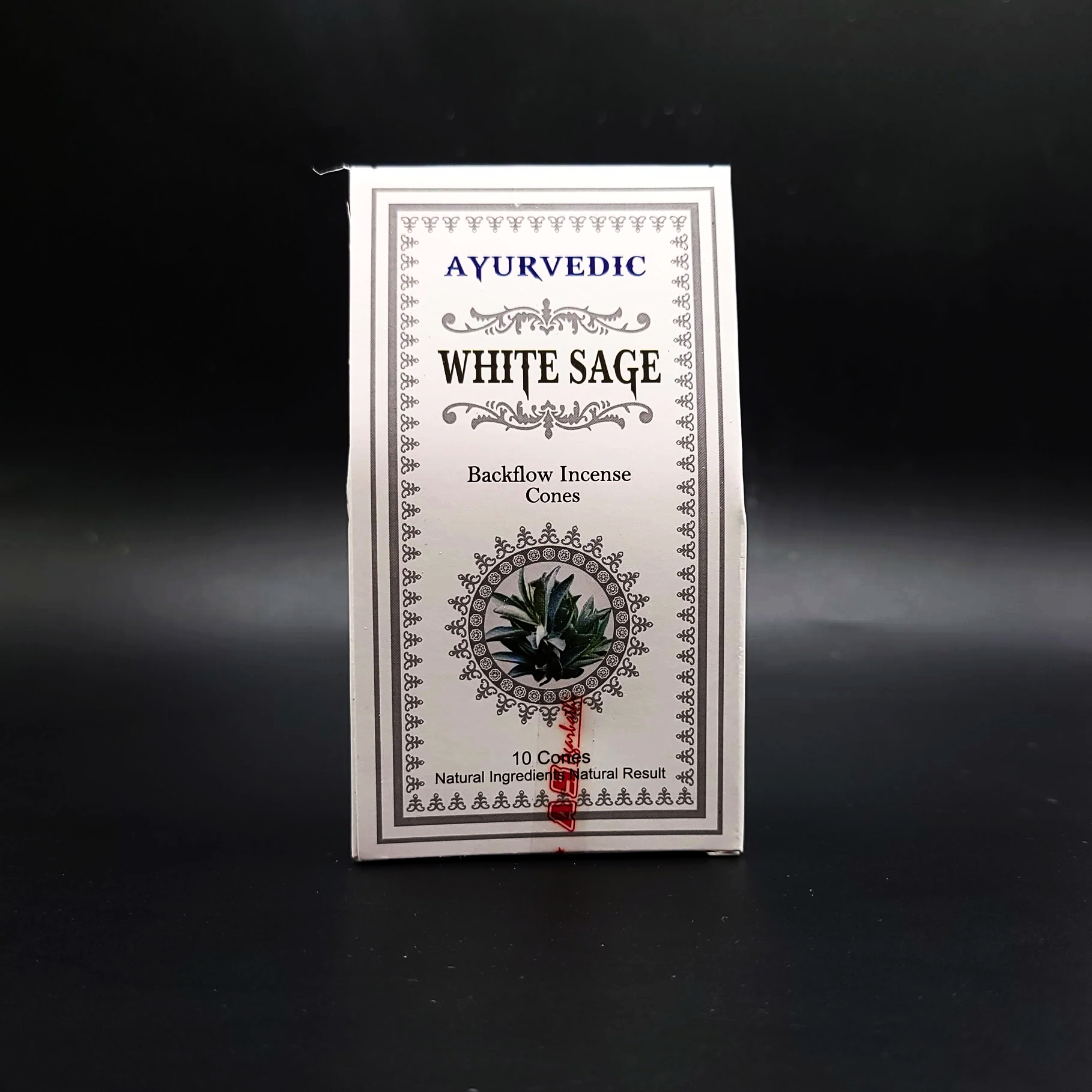 Ayurvedic White Sage Backflow Incense Cones 10 Pack - Elevated Metaphysical