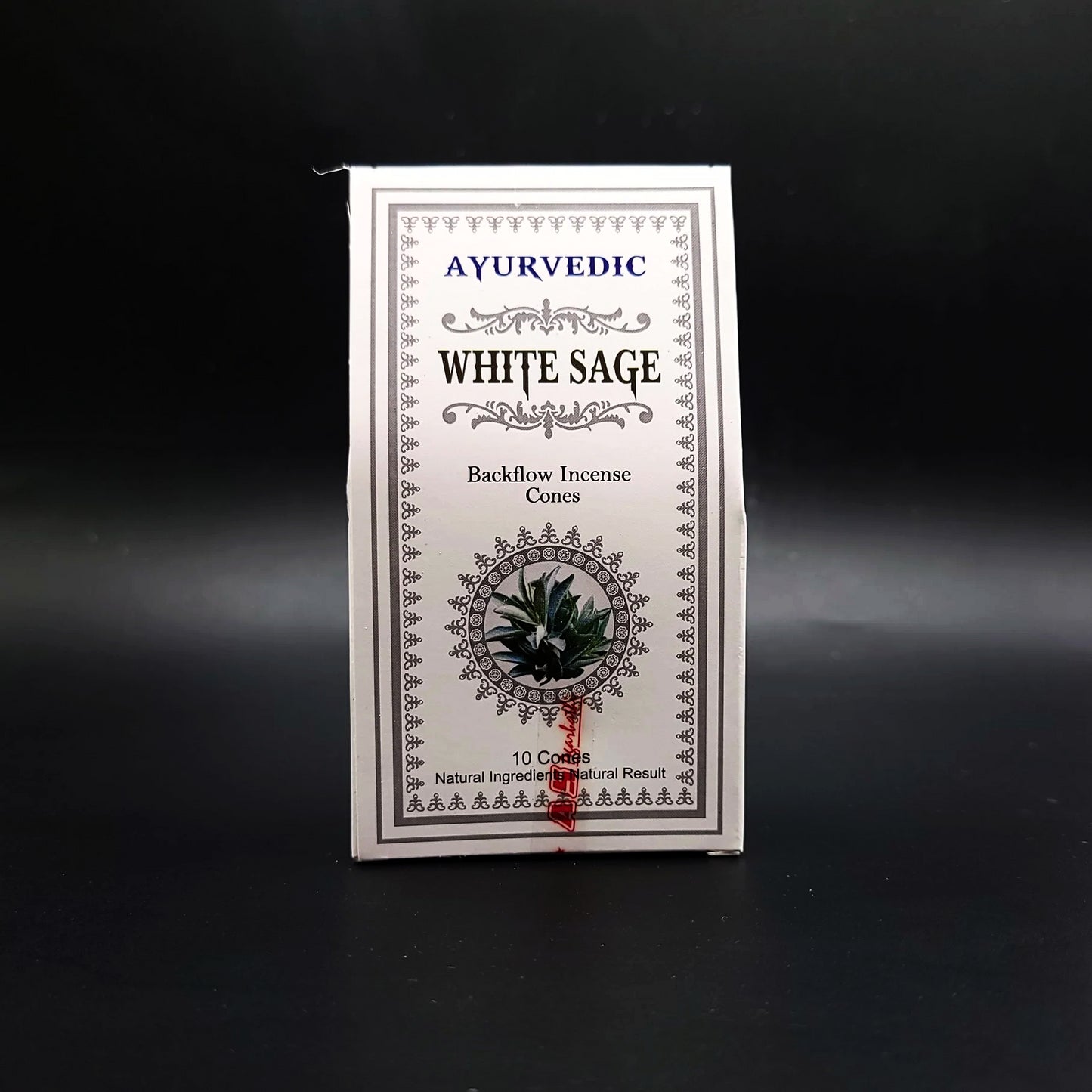 Ayurvedic White Sage Backflow Incense Cones 10 Pack - Elevated Metaphysical