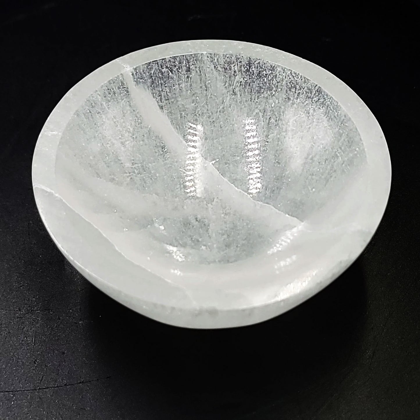 Selenite Bowl Round 3" 8cm Cleansing Charging Tray