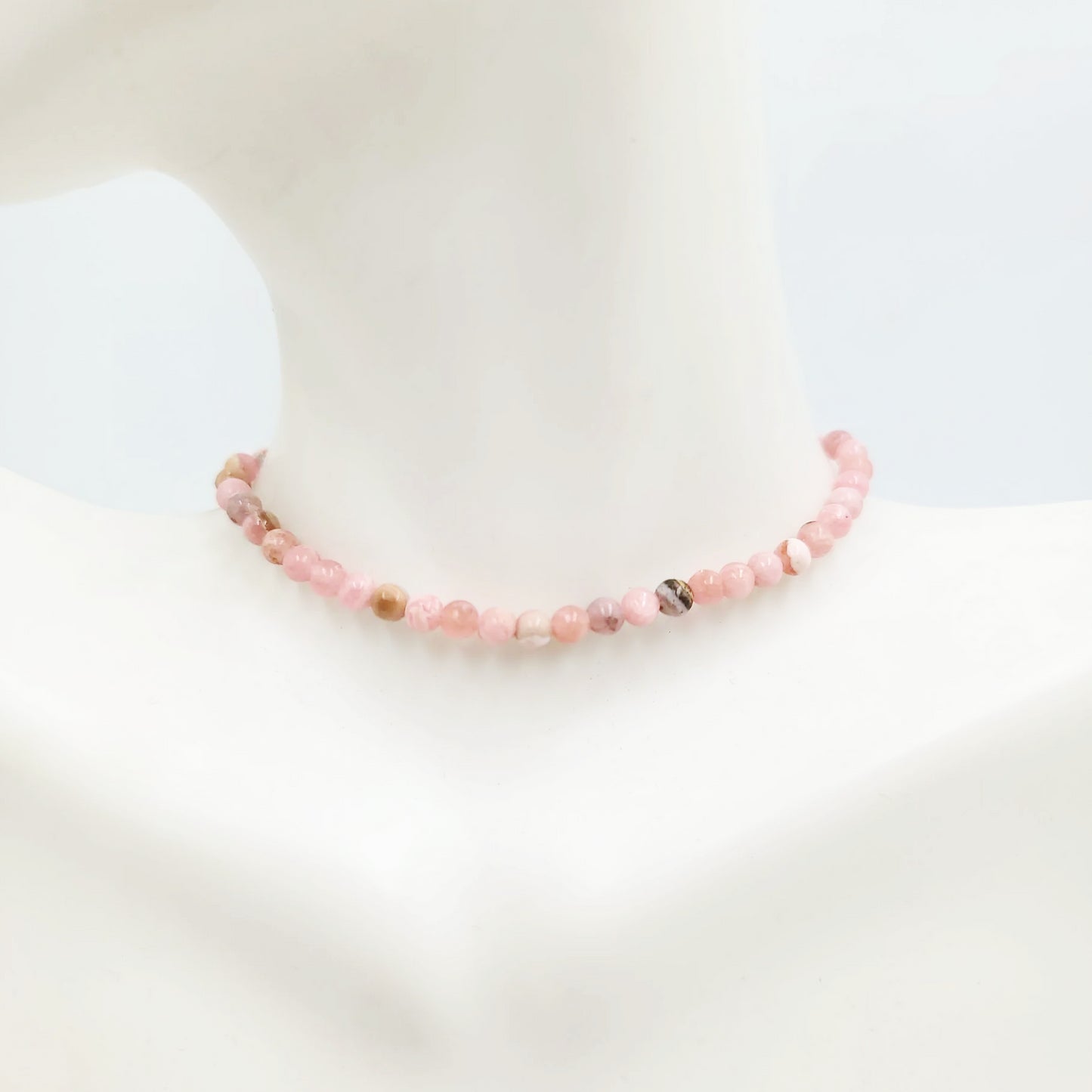 Rhodochrosite Bead Bracelet 4mm - Elevated Metaphysical