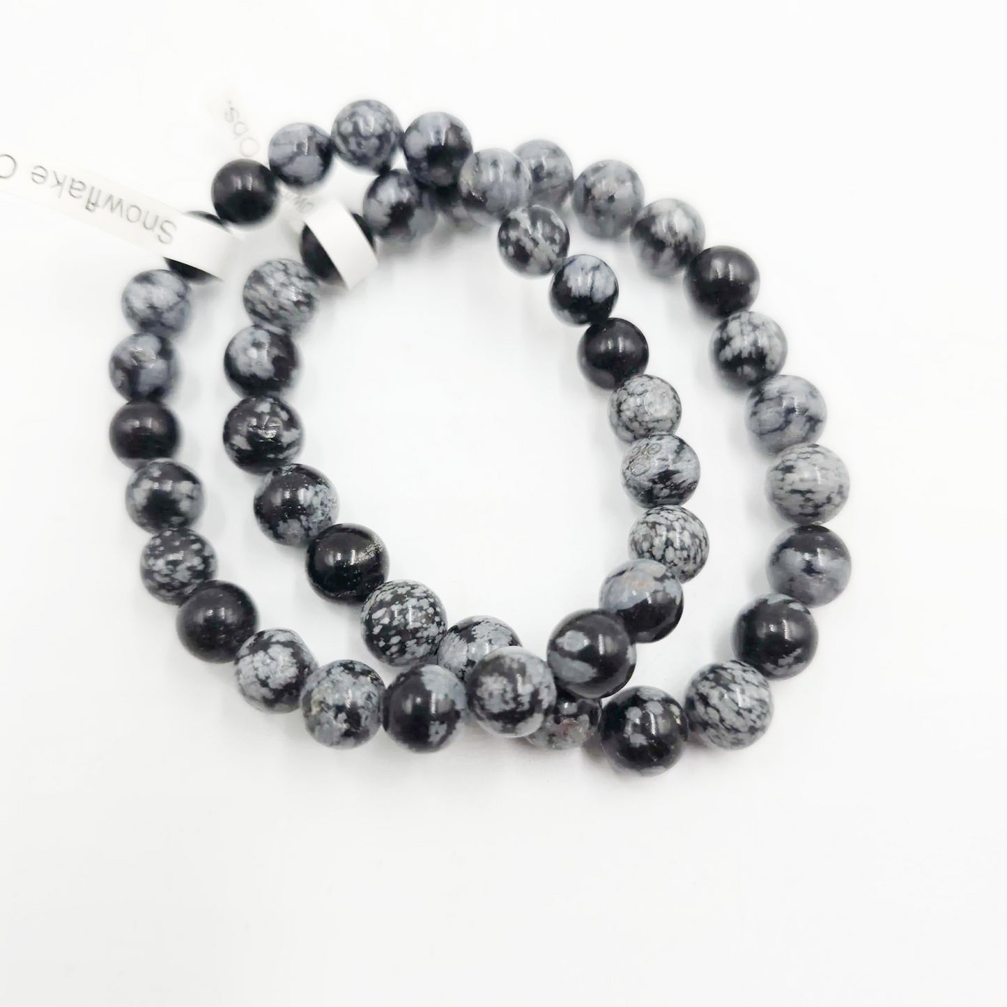 Snowflake Obsidian Bead Bracelet 8mm - Elevated Metaphysical