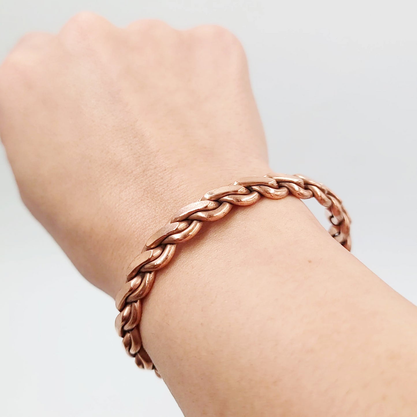 Copper Bracelet Braided Cuff Bracelet