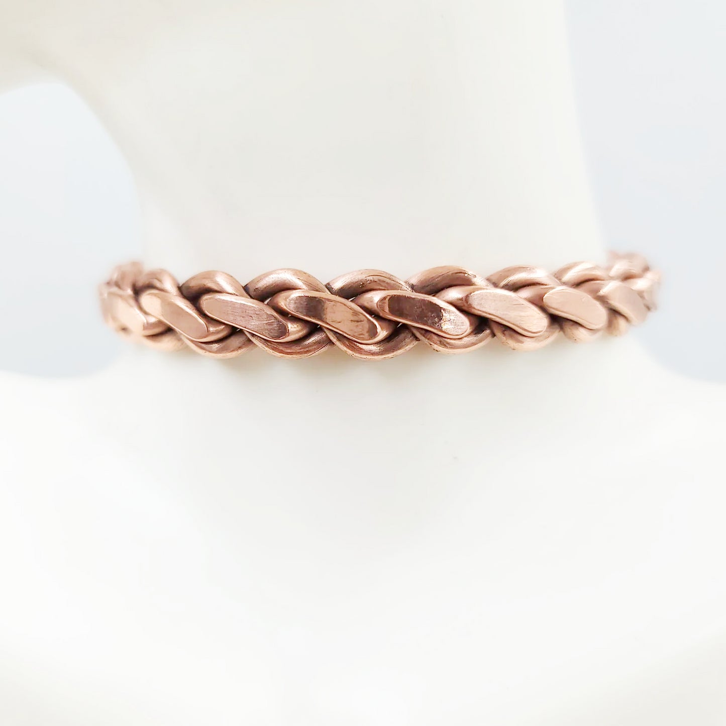 Copper Bracelet Braided Cuff Bracelet