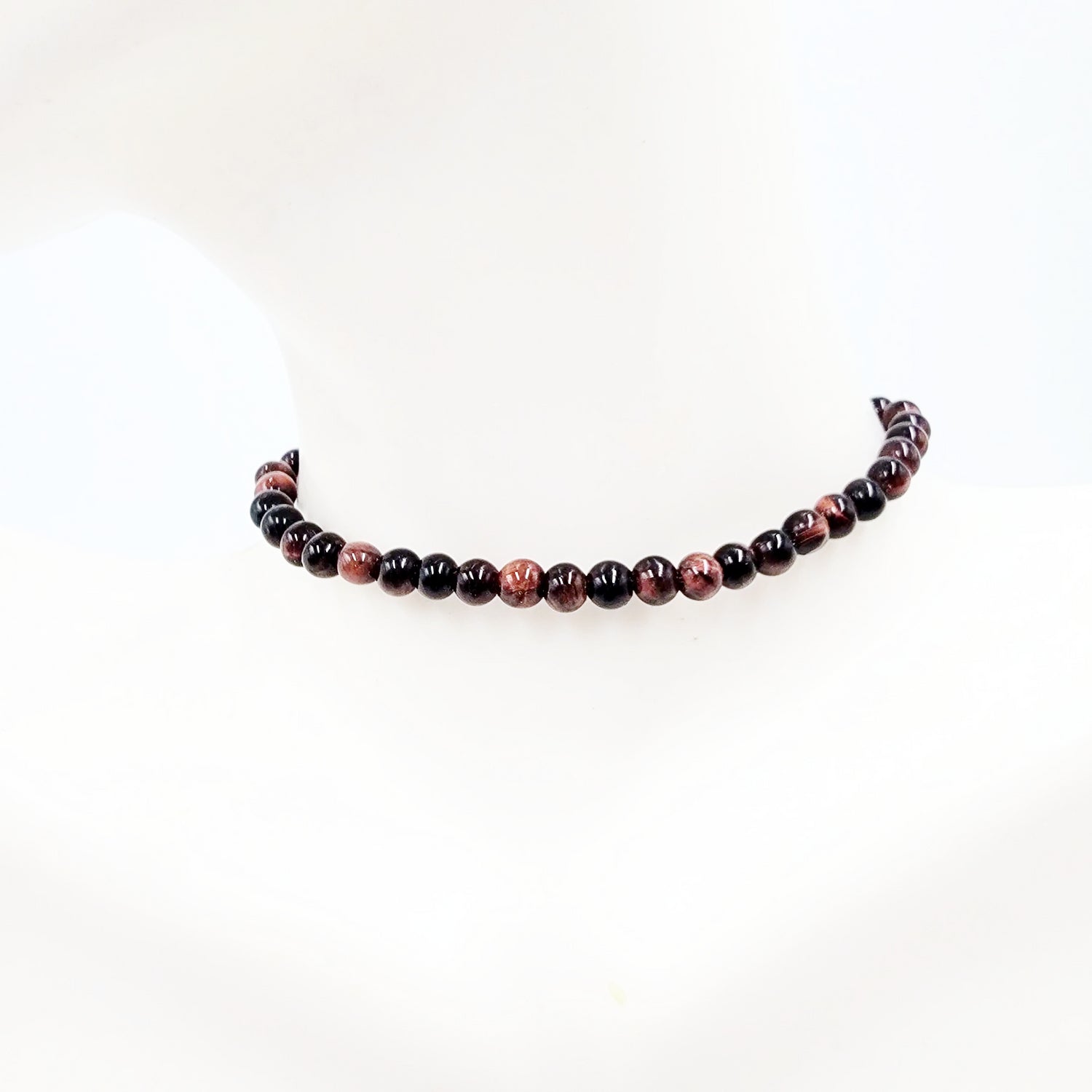 Red Tiger Eye Bead Bracelet 4mm - Elevated Metaphysical