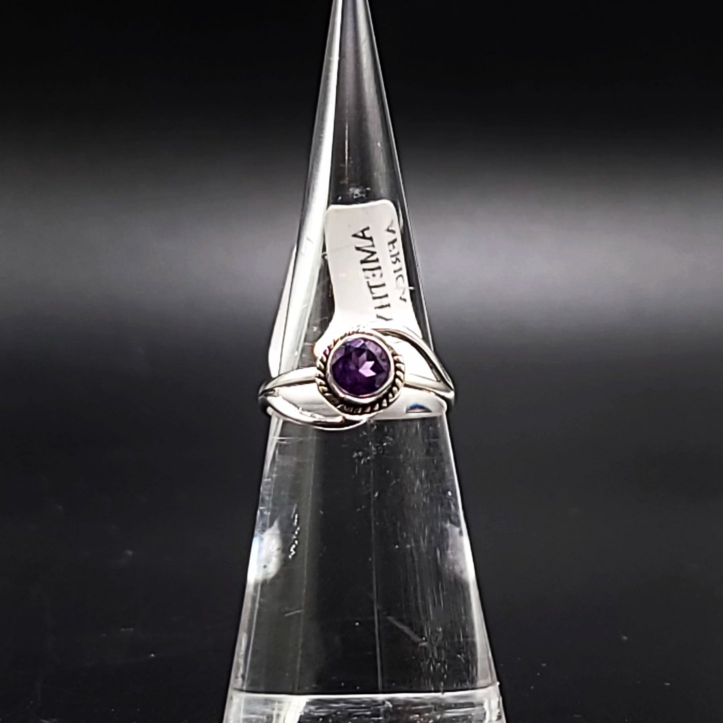 Amethyst Infinity Ring Sterling Silver Size 5