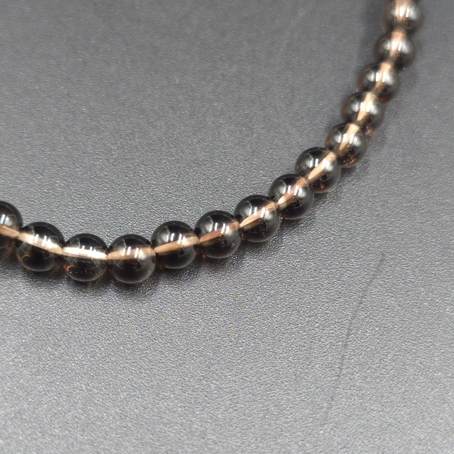 Smoky Quartz Bead Bracelet 4mm - Elevated Metaphysical